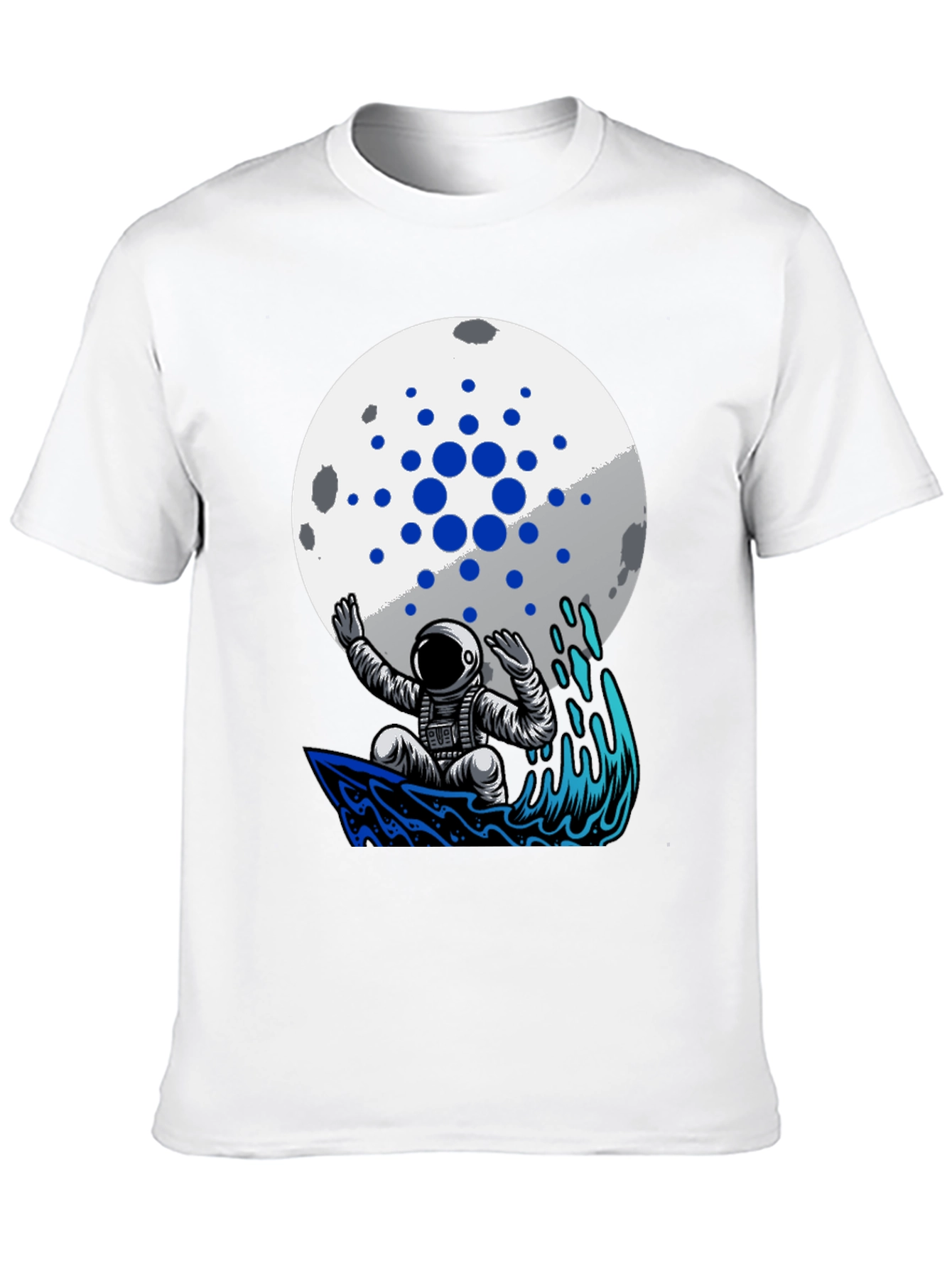 Astronaut Surfer on Moon Crypto T-Shirt