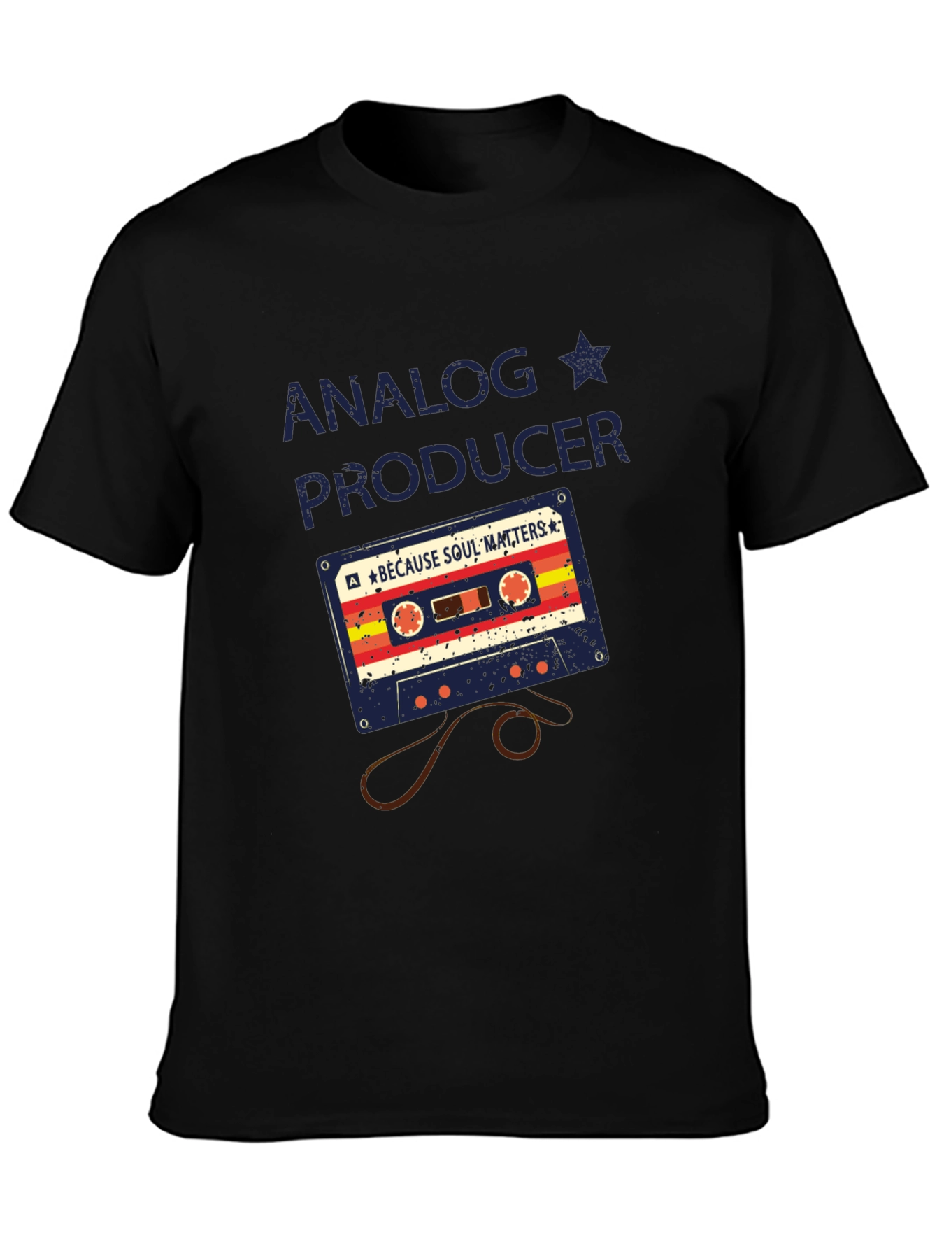 Analog Producer Cassette Tape Graphic T-Shirt