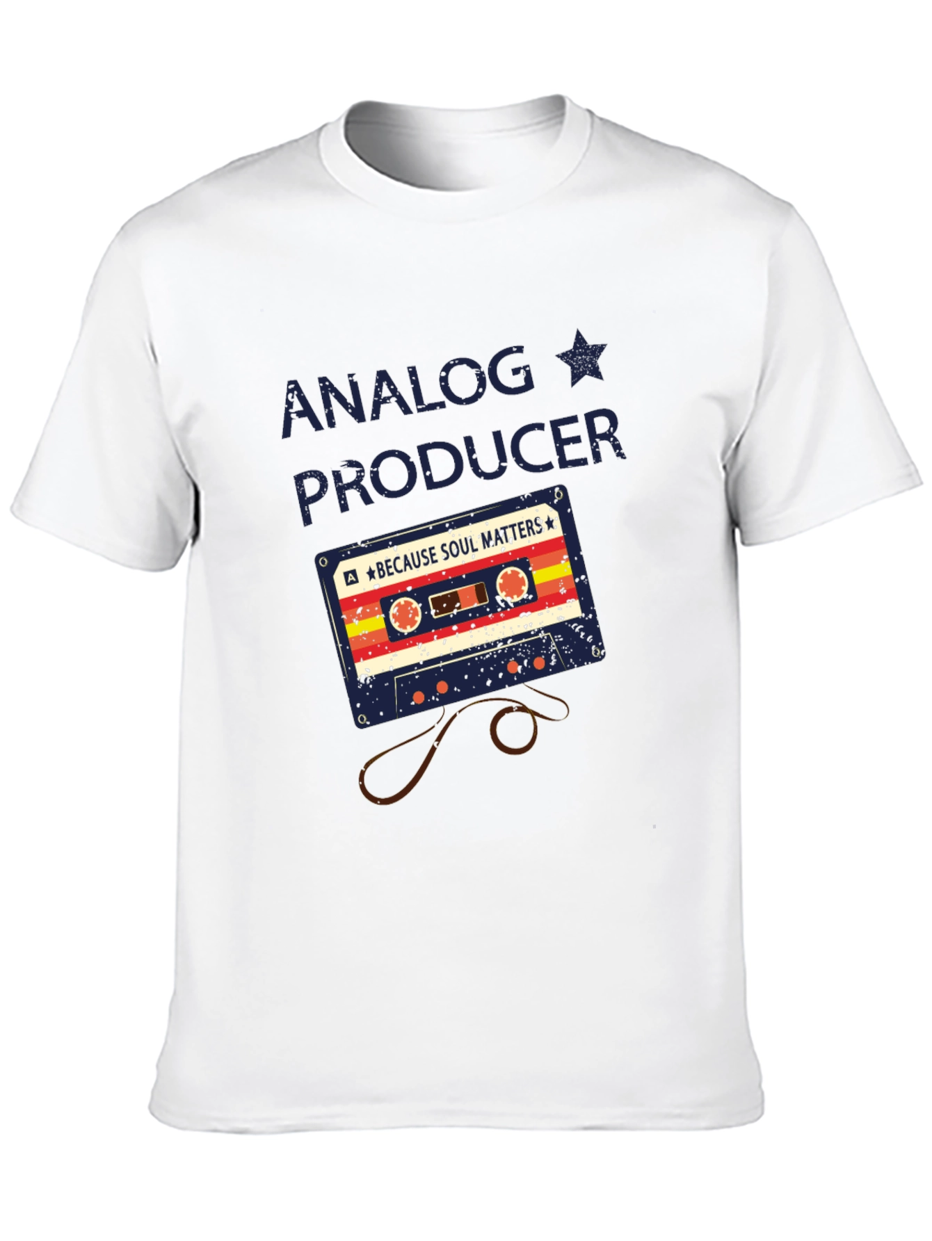 Analog Producer Cassette Tape Graphic T-Shirt