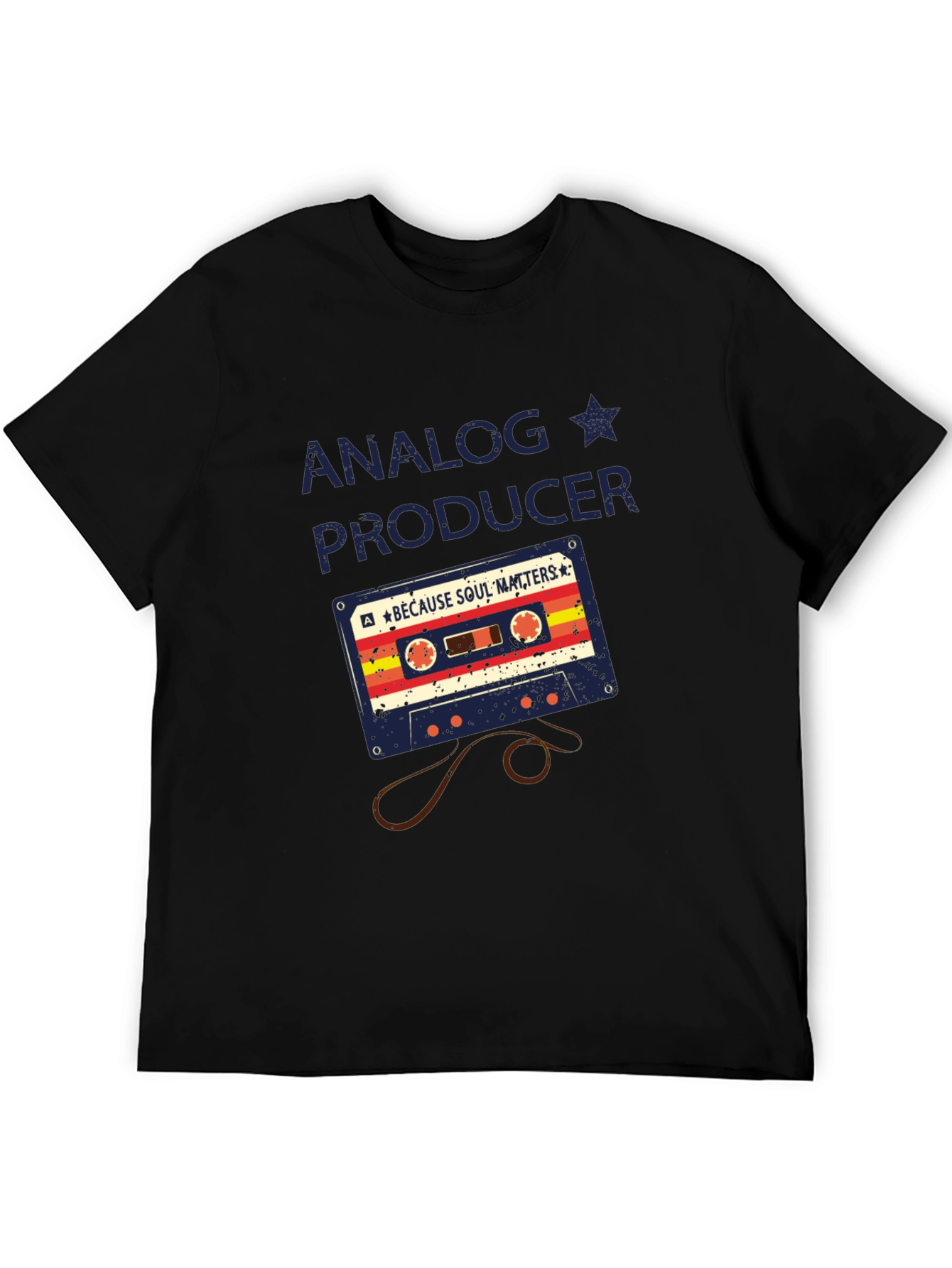 Analog Producer Cassette Tape Graphic T-Shirt