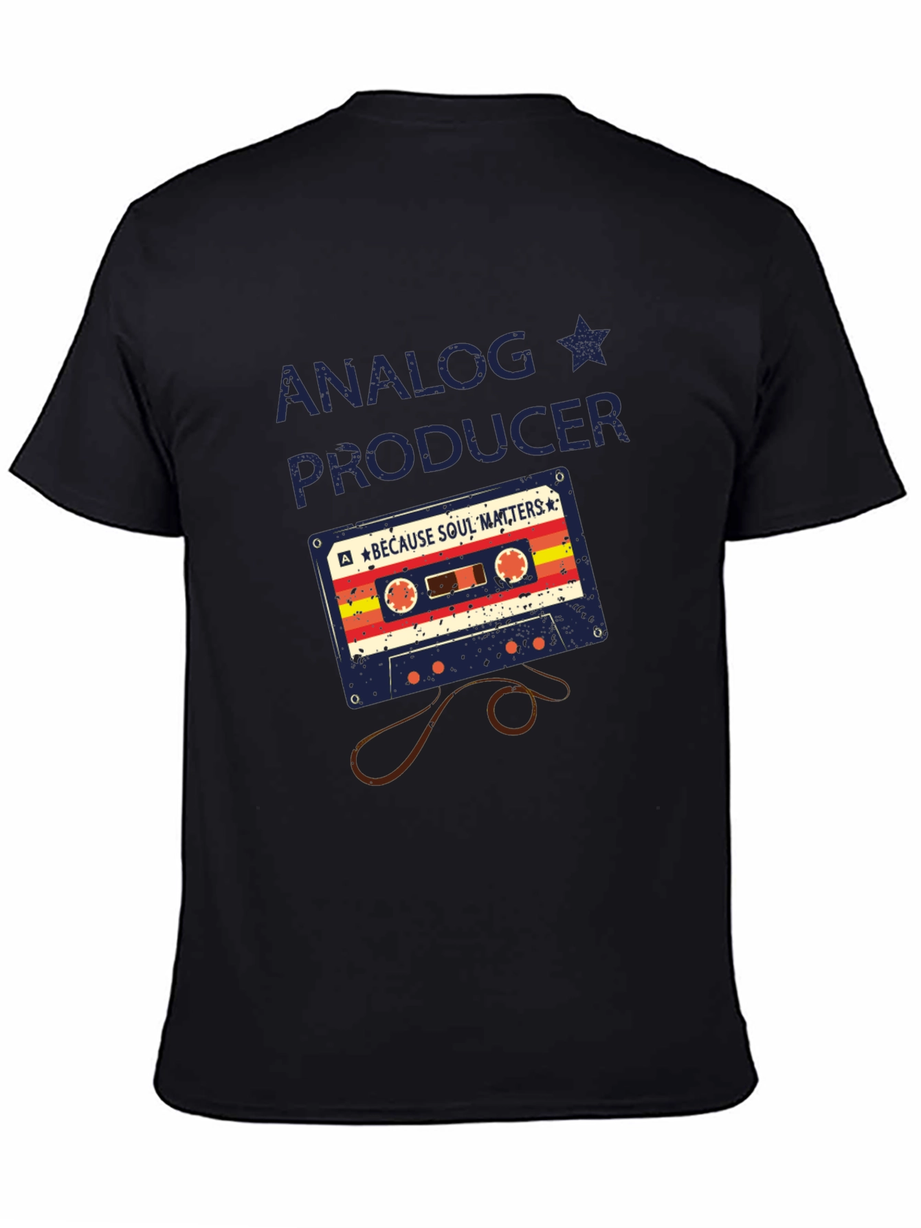 Analog Producer Cassette Tape Graphic T-Shirt