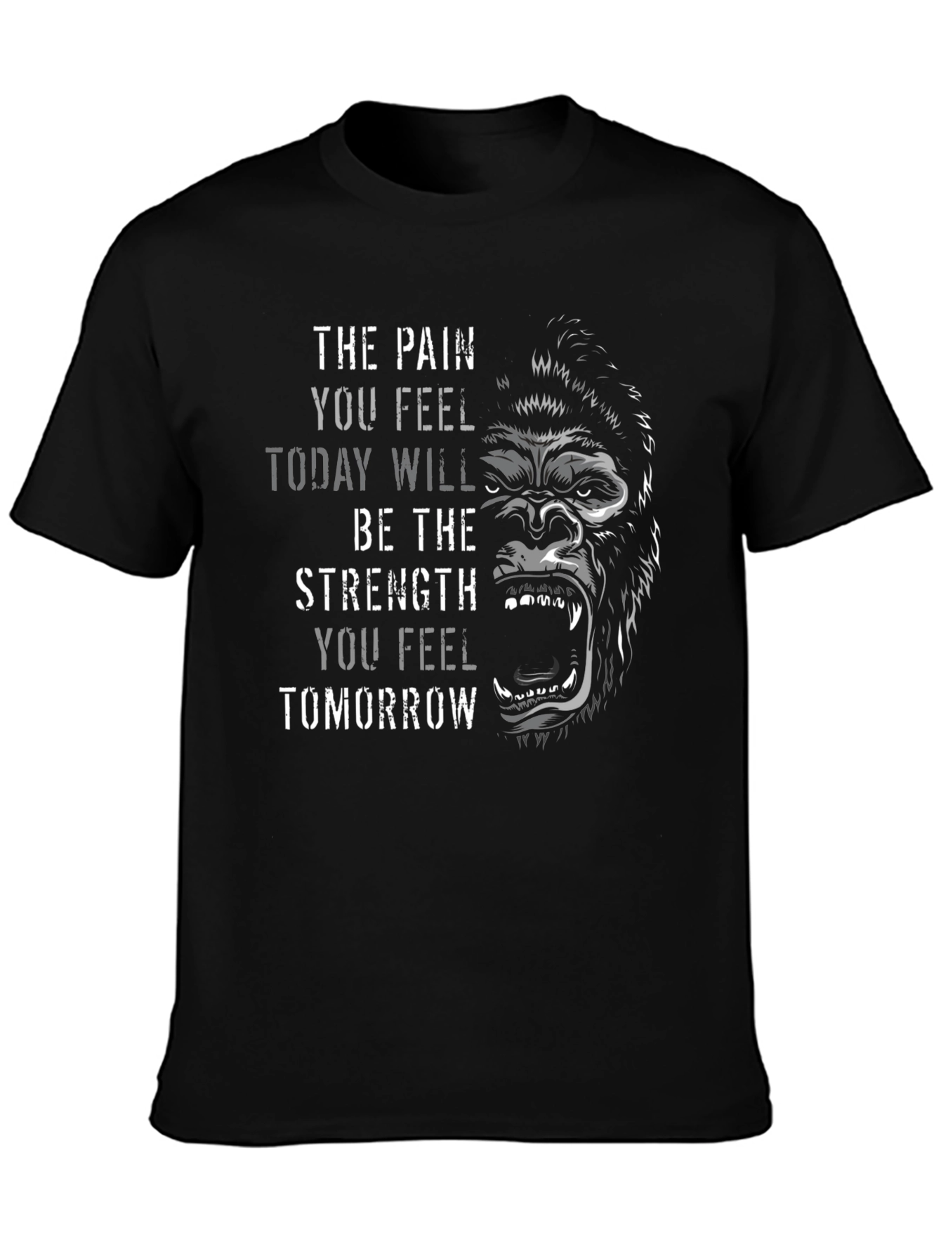 Motivational Gorilla Graphic T-Shirt