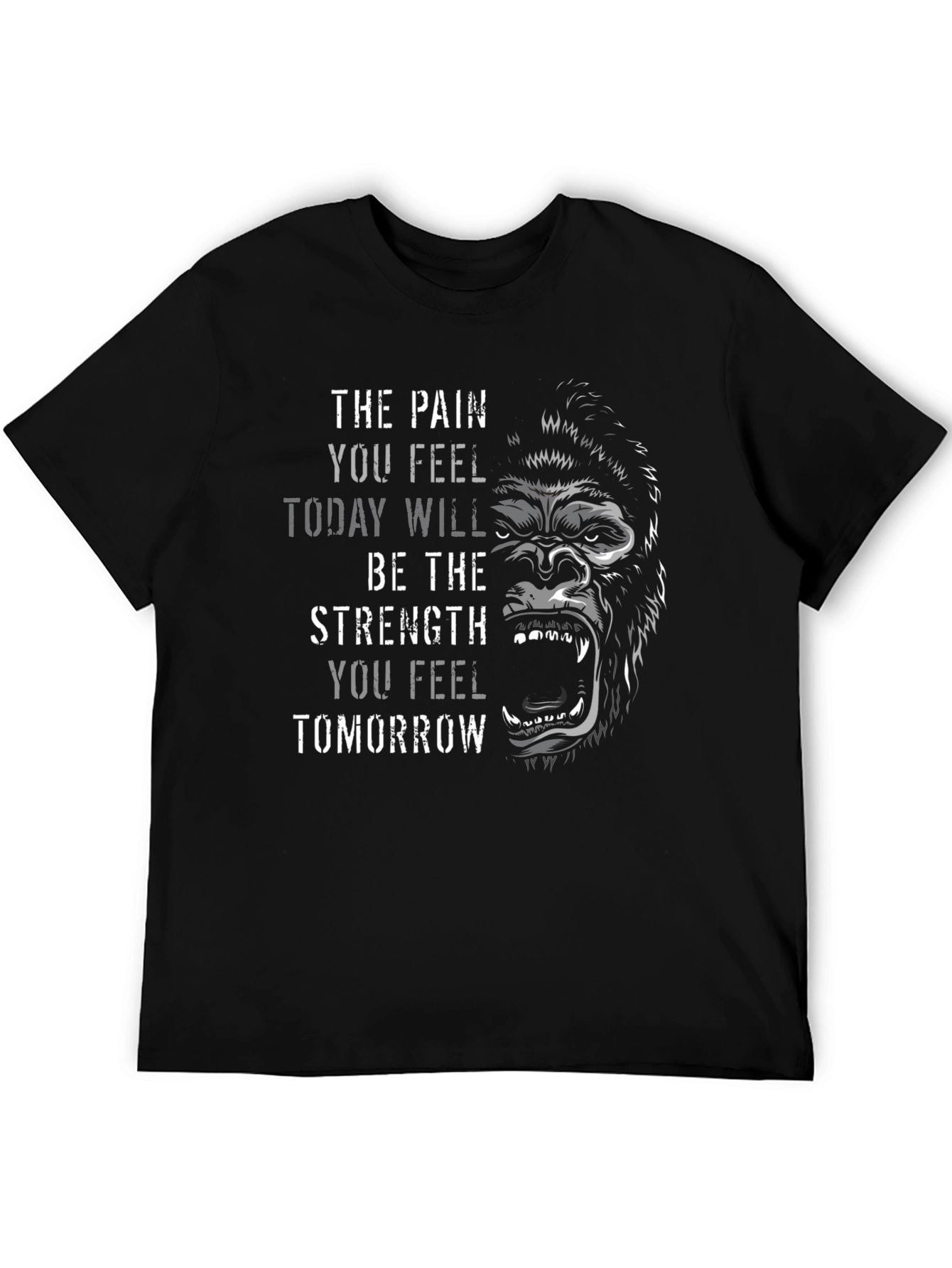 Motivational Gorilla Graphic T-Shirt