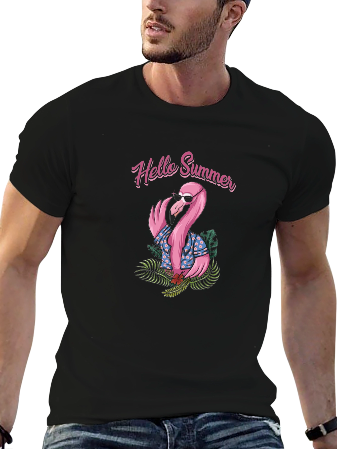 Hello Summer Flamingo Graphic Tee