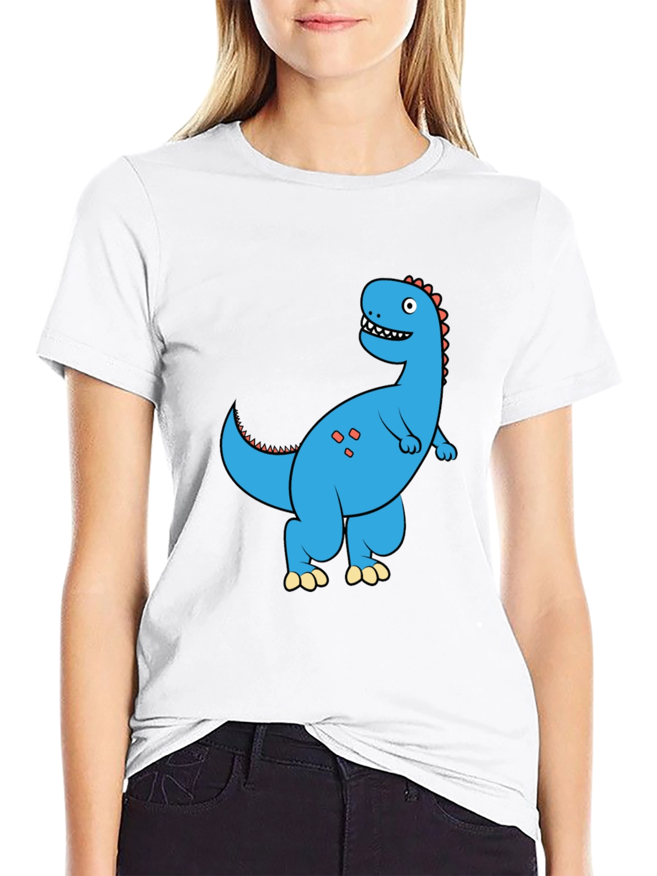 Cartoon Dinosaur Graphic T-Shirt - Fun & Stylish