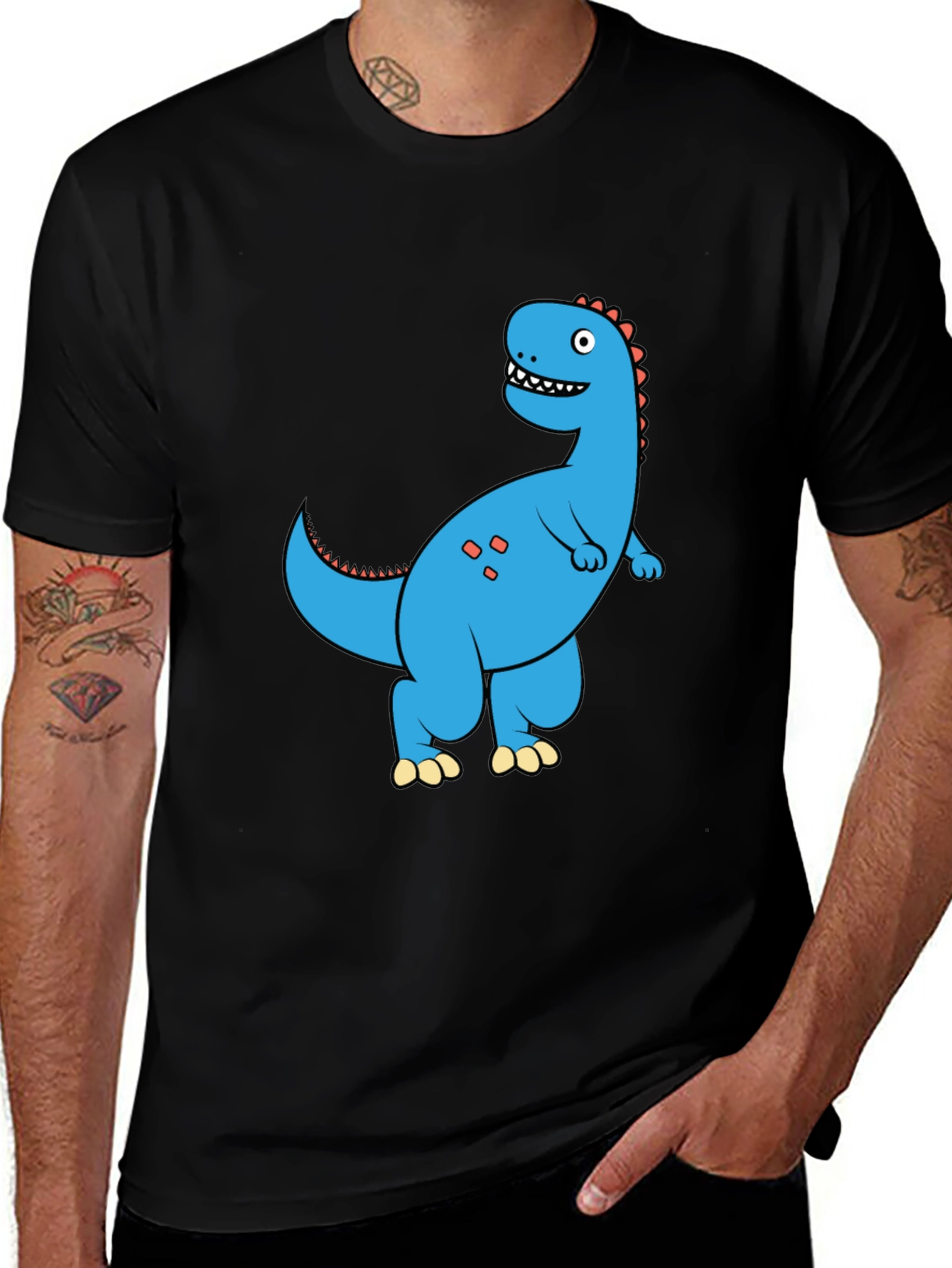 Cartoon Dinosaur Graphic T-Shirt - Fun & Stylish