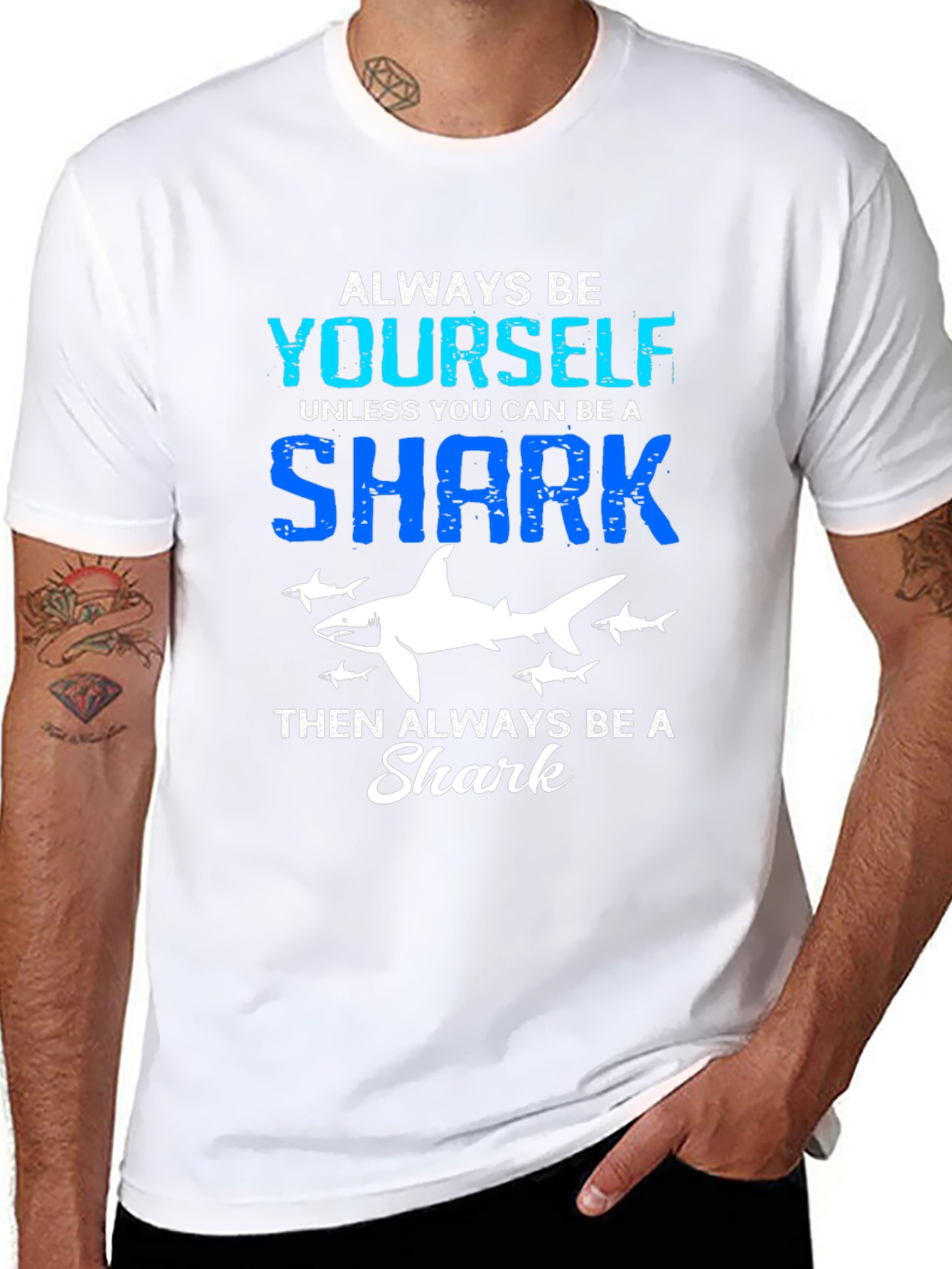 Always Be Yourself Shark Graphic T-Shirt