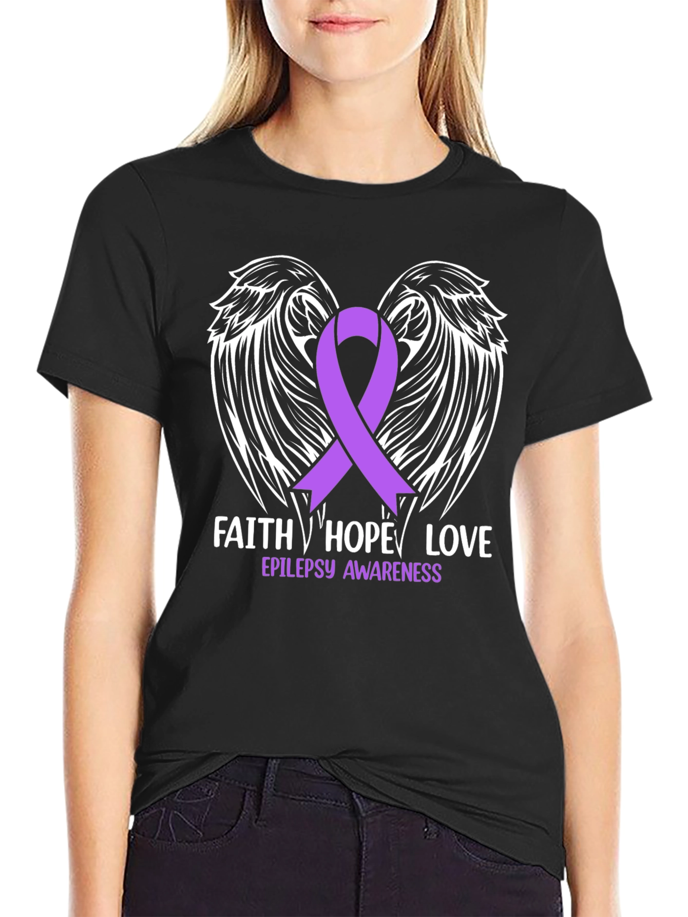 Faith Hope Love Epilepsy Awareness T-Shirt