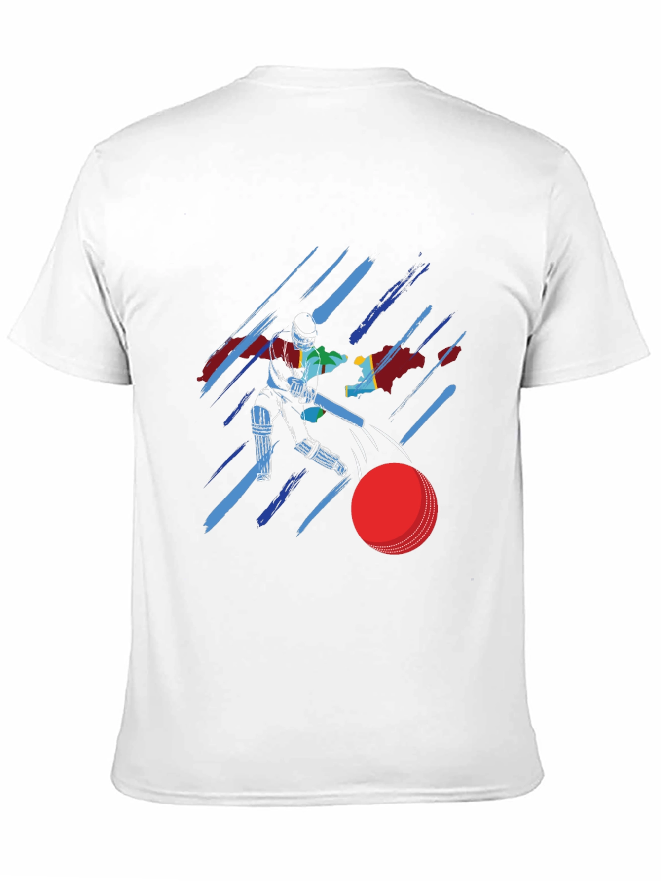 Cricket Player Graphic Tee - Sporty Black T-Shirt