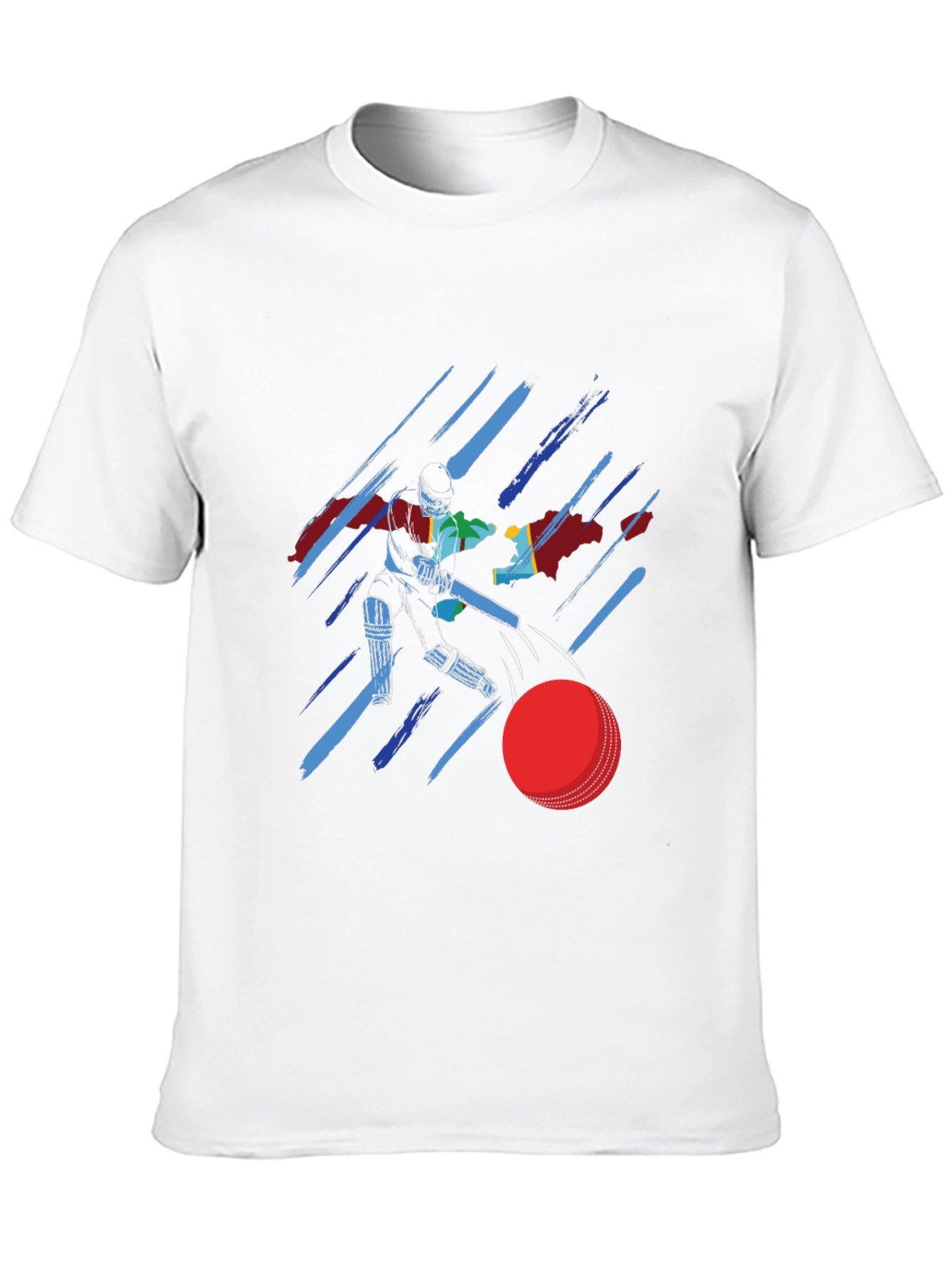 Cricket Player Graphic Tee - Sporty Black T-Shirt