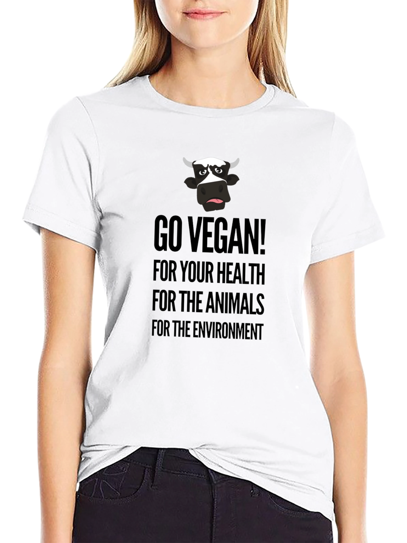 Go Vegan Graphic Tee - Health Animals Environment