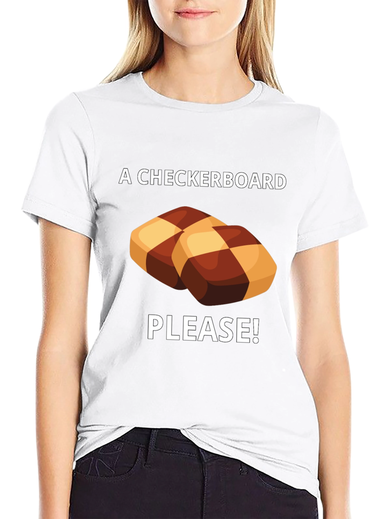 Checkerboard Cookie Please! Graphic Tee