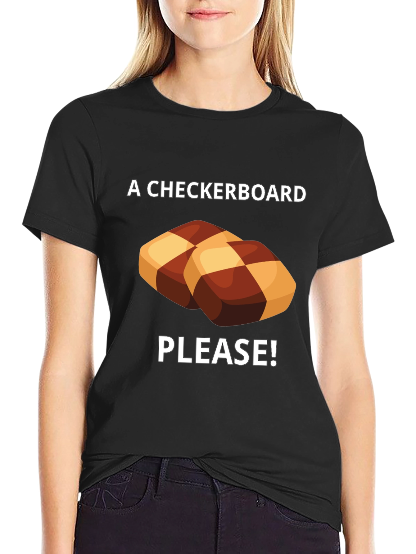 Checkerboard Cookie Please! Graphic Tee