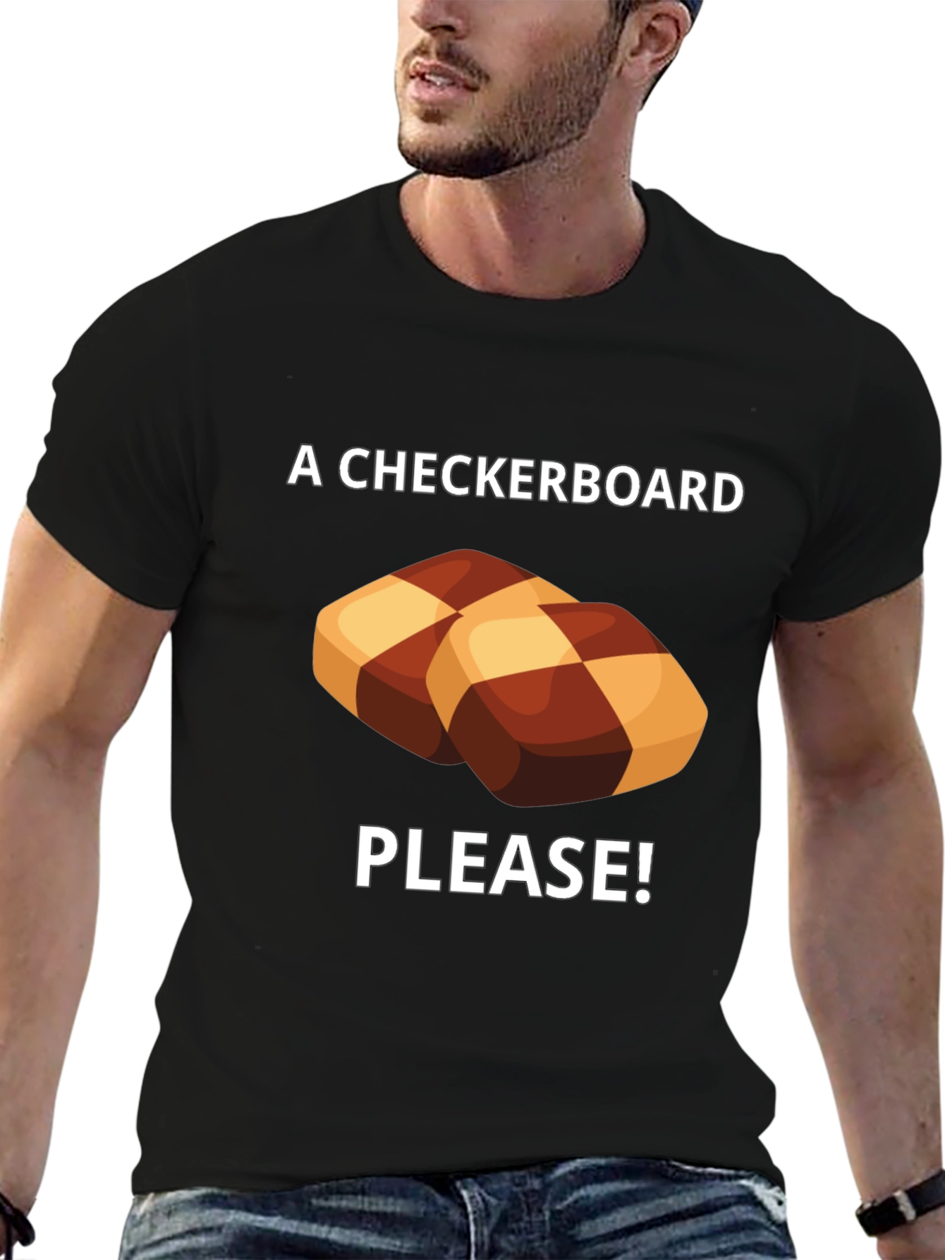 Checkerboard Cookie Please! Graphic Tee