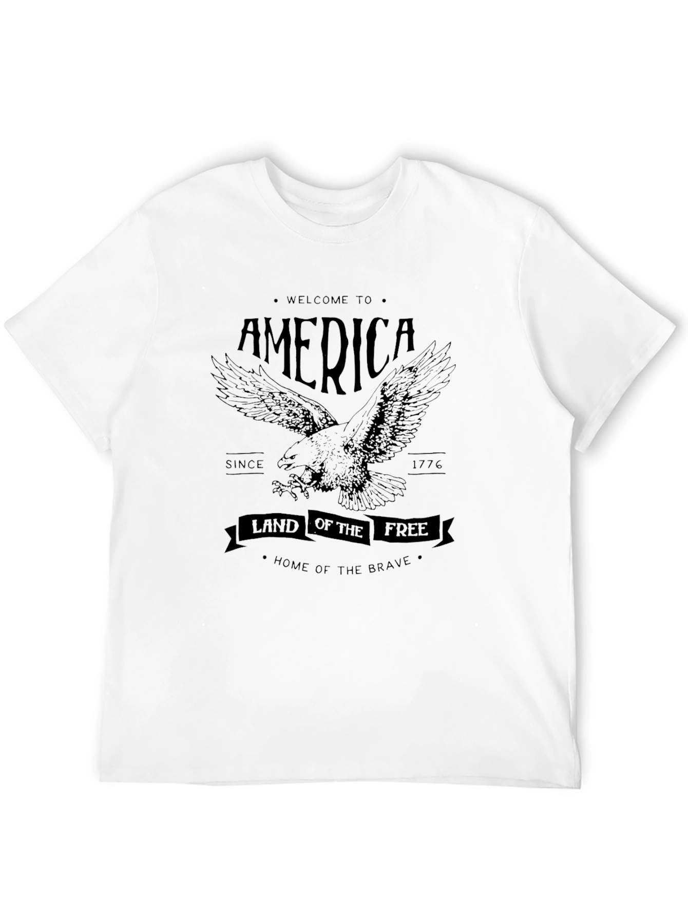 American Pride Eagle Graphic Tee - Black