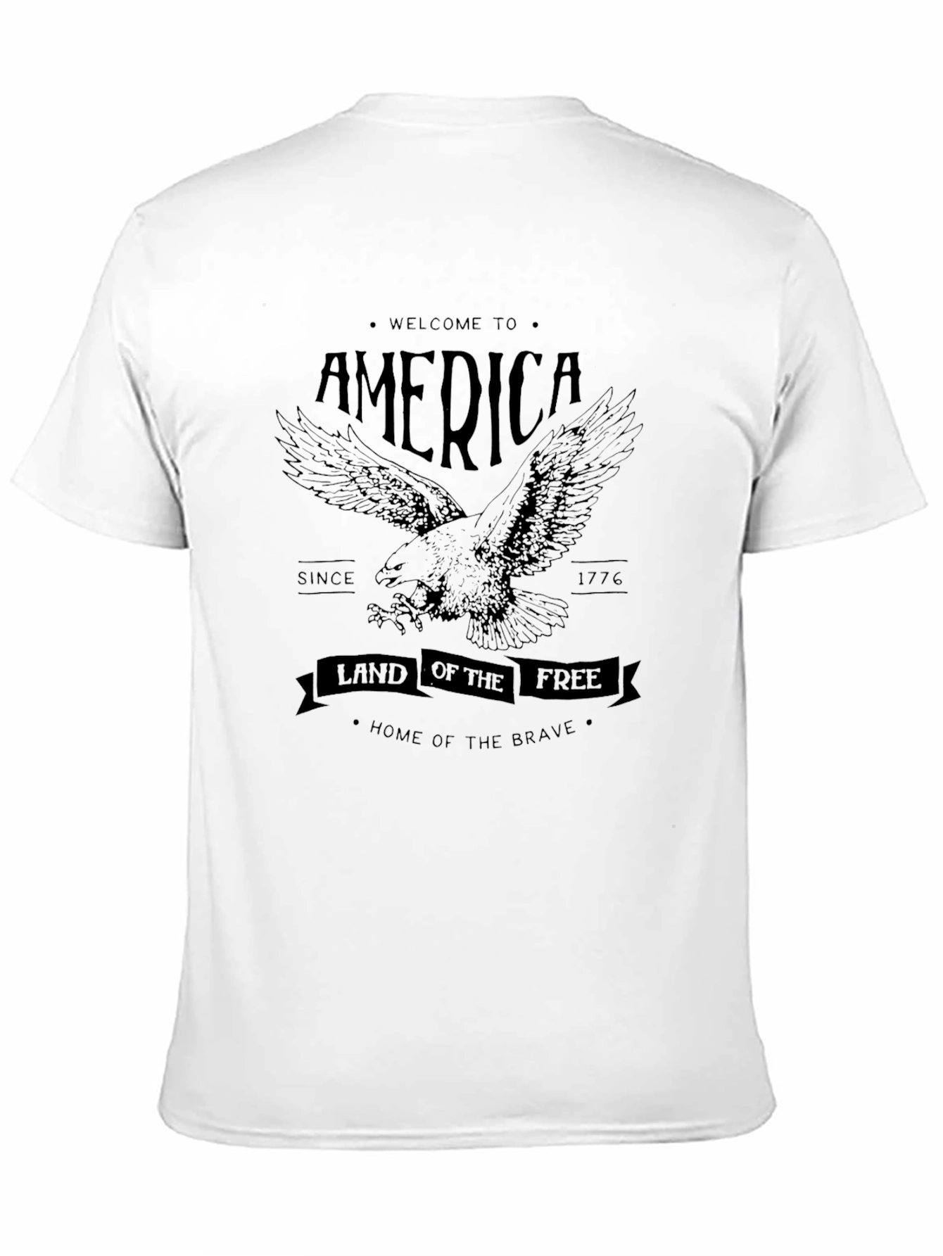 American Pride Eagle Graphic Tee - Black