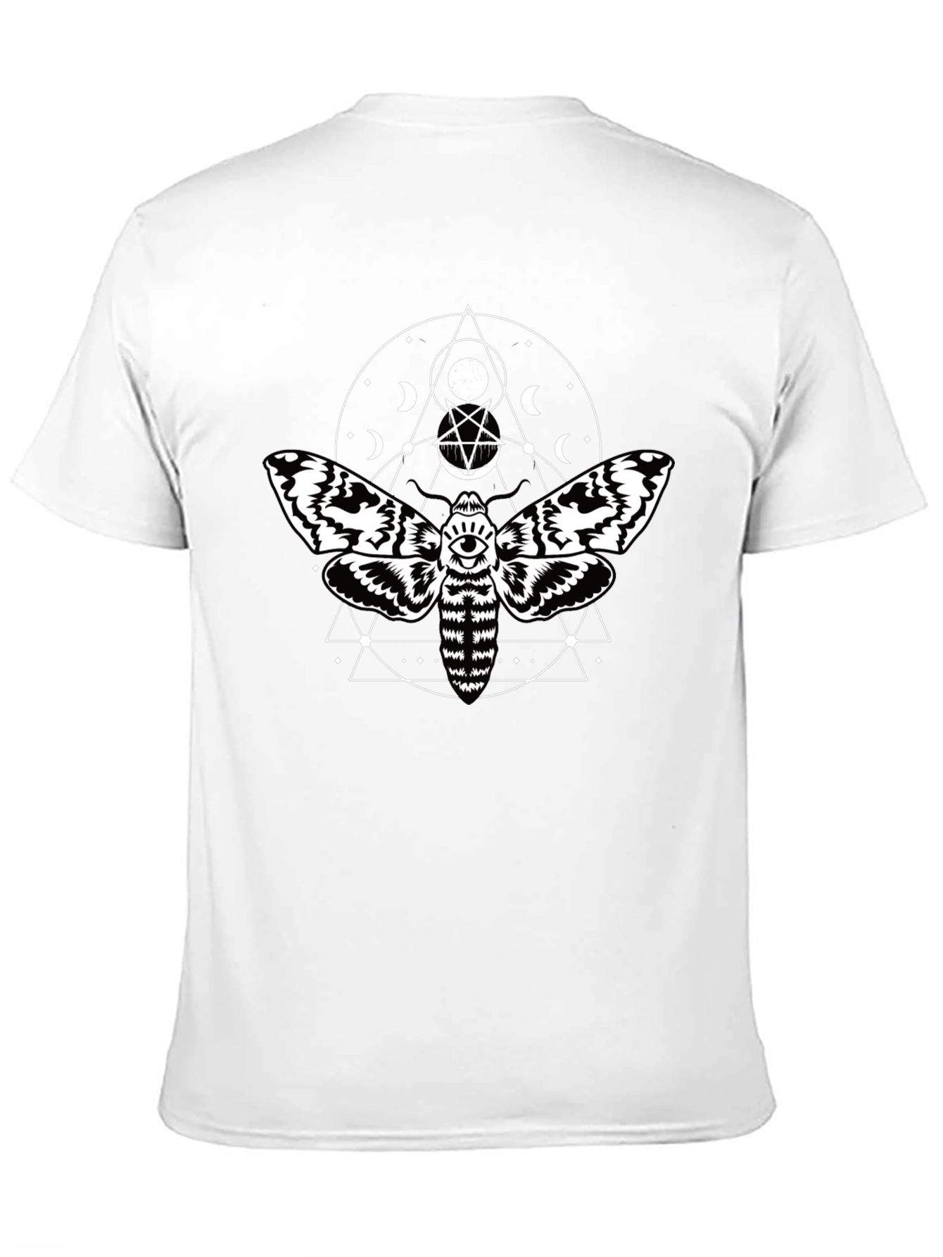 Moth Graphic Tee - Occult Inspired Black T-Shirt