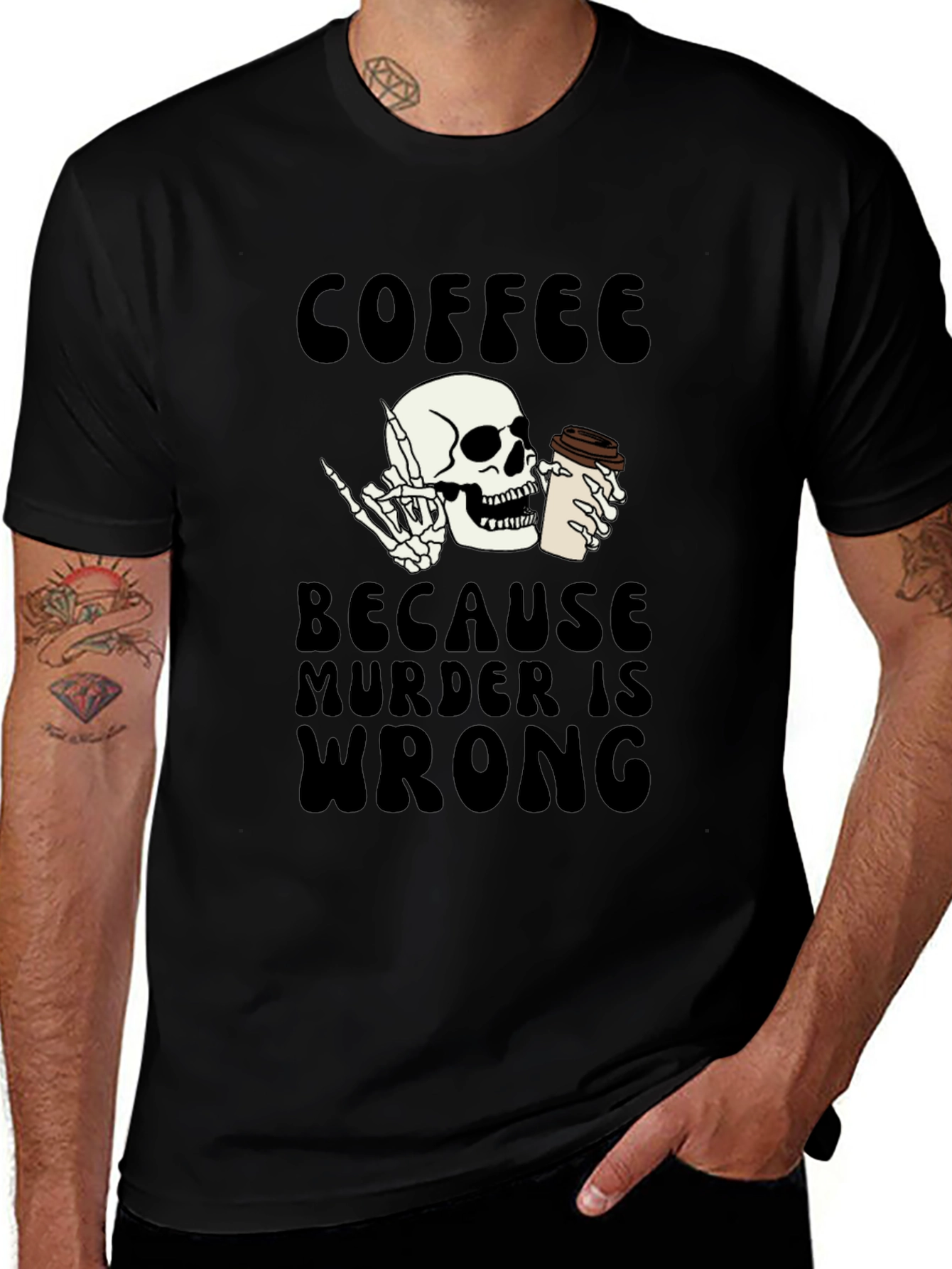 Coffee Because Murder Is Wrong T-Shirt