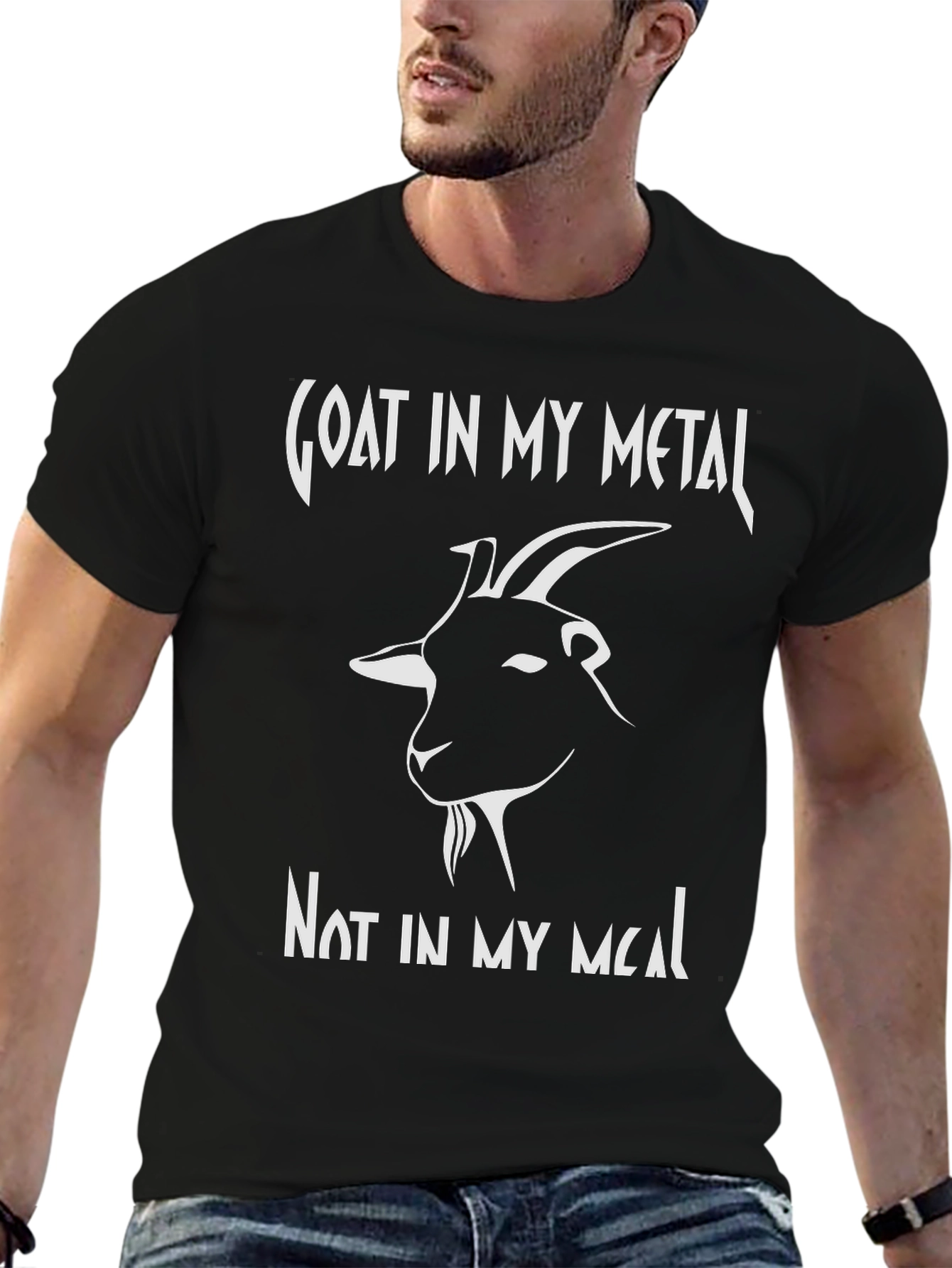 Goat In My Metal T-Shirt - Funny Graphic Tee