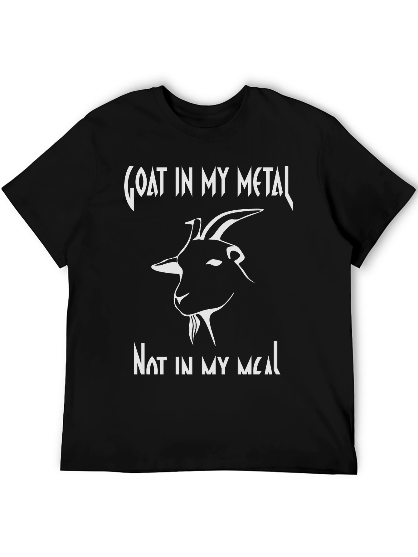 Goat In My Metal T-Shirt - Funny Graphic Tee