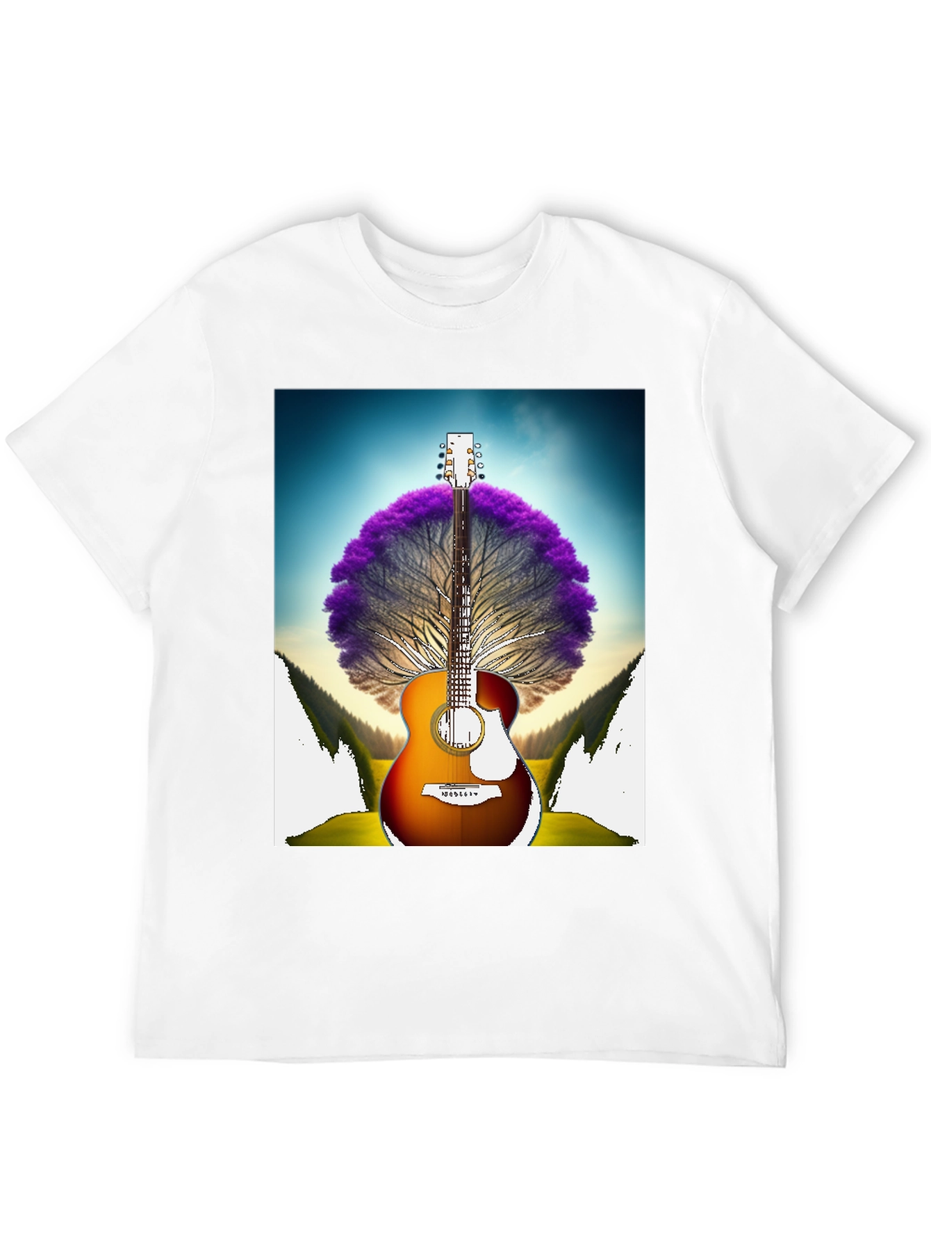Guitar Tree Graphic Tee - Music Lover Shirt