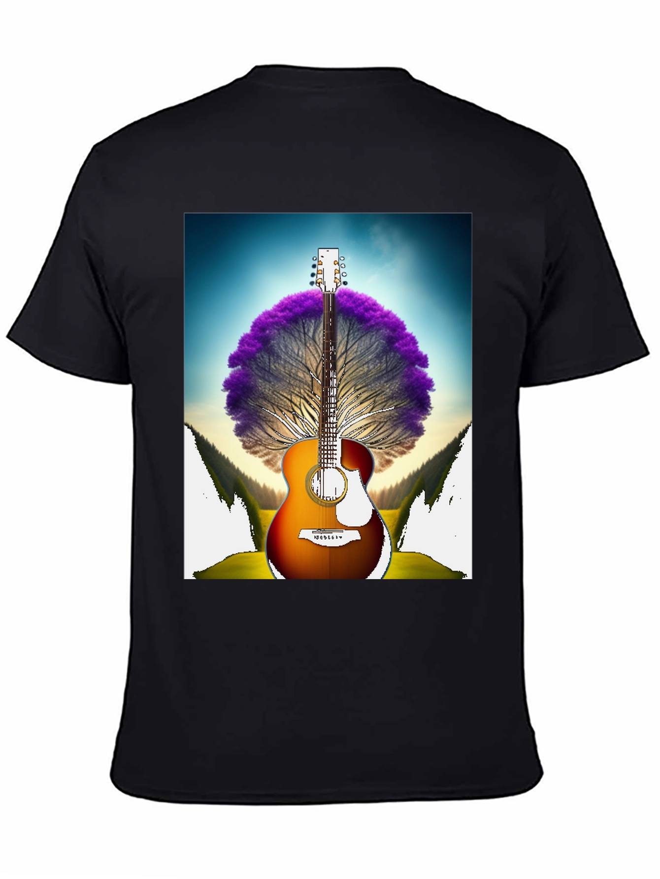 Guitar Tree Graphic Tee - Music Lover Shirt