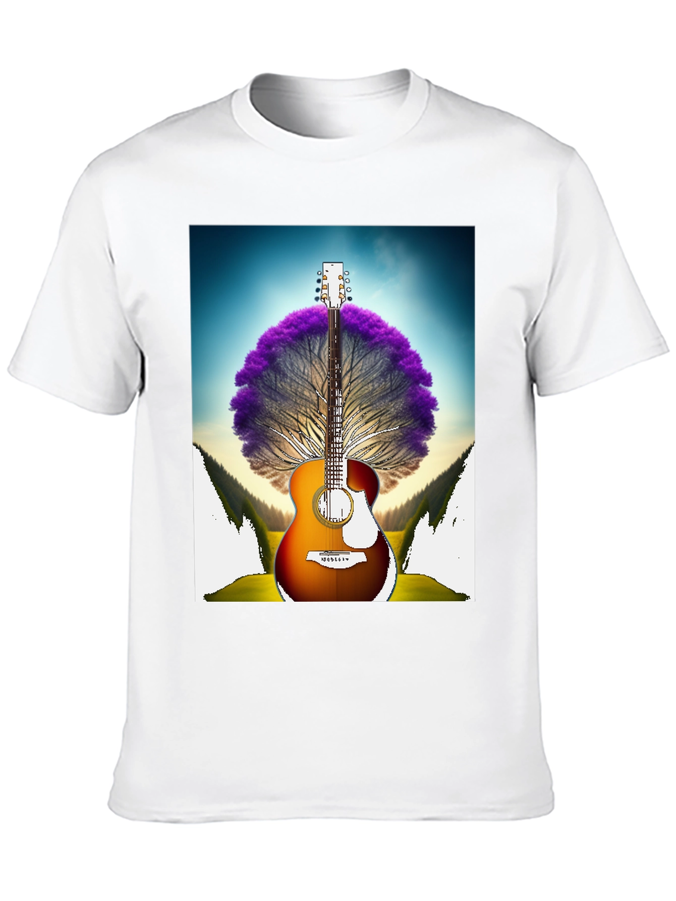 Guitar Tree Graphic Tee - Music Lover Shirt