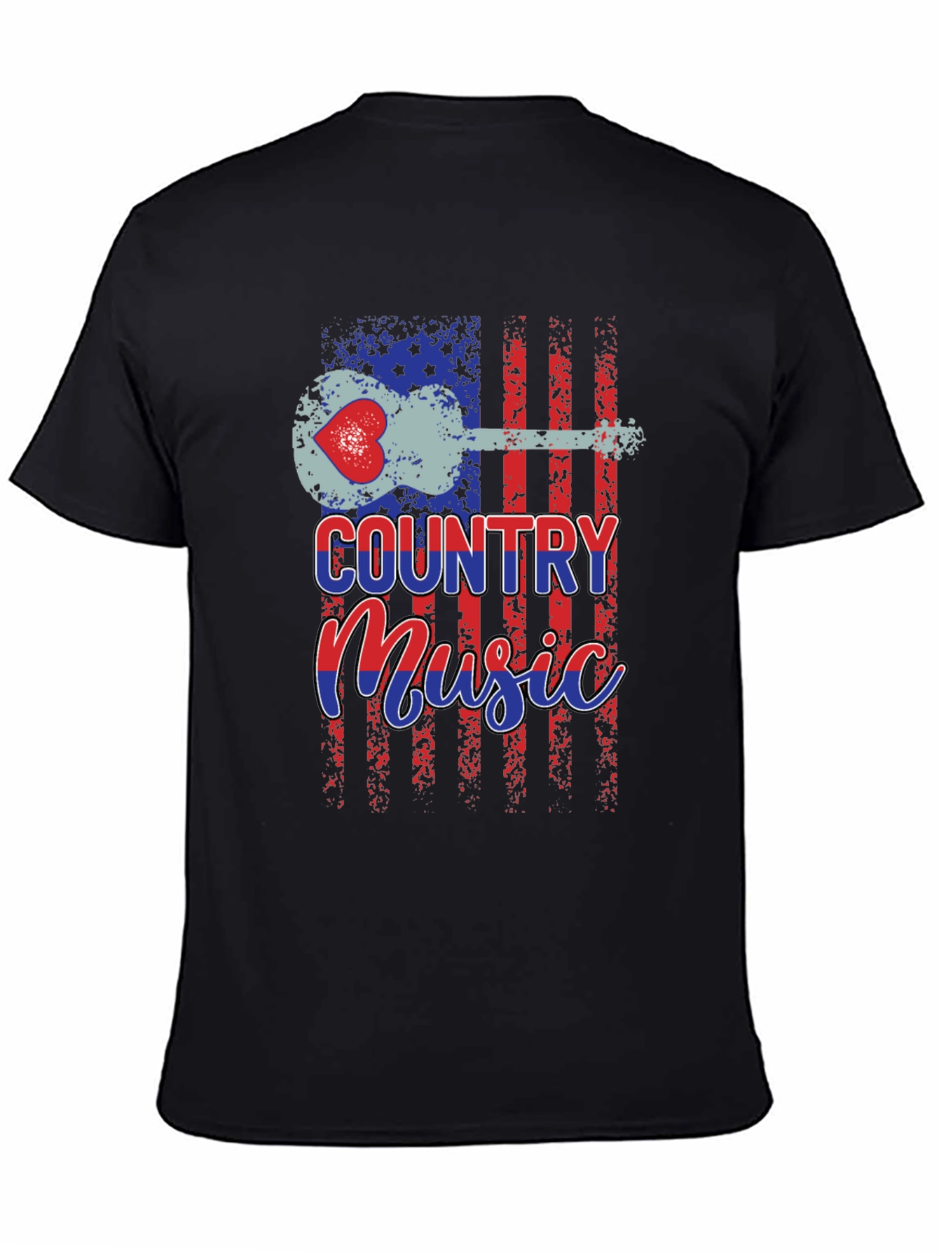 Country Music American Flag Graphic T-Shirt