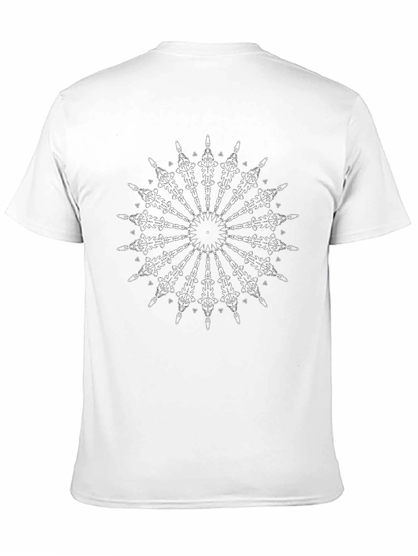 Black Geometric Mandala Graphic Tee