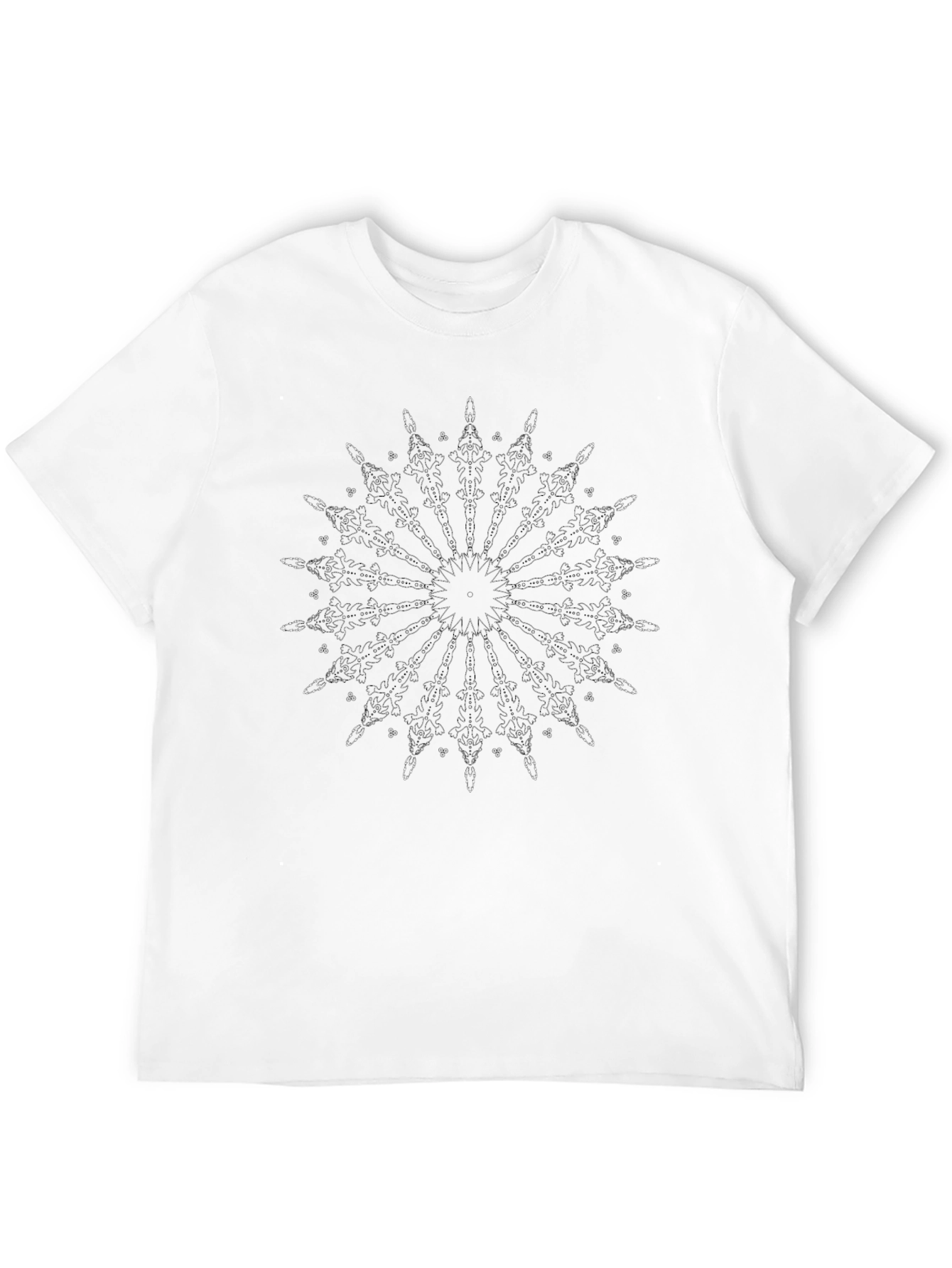 Black Geometric Mandala Graphic Tee