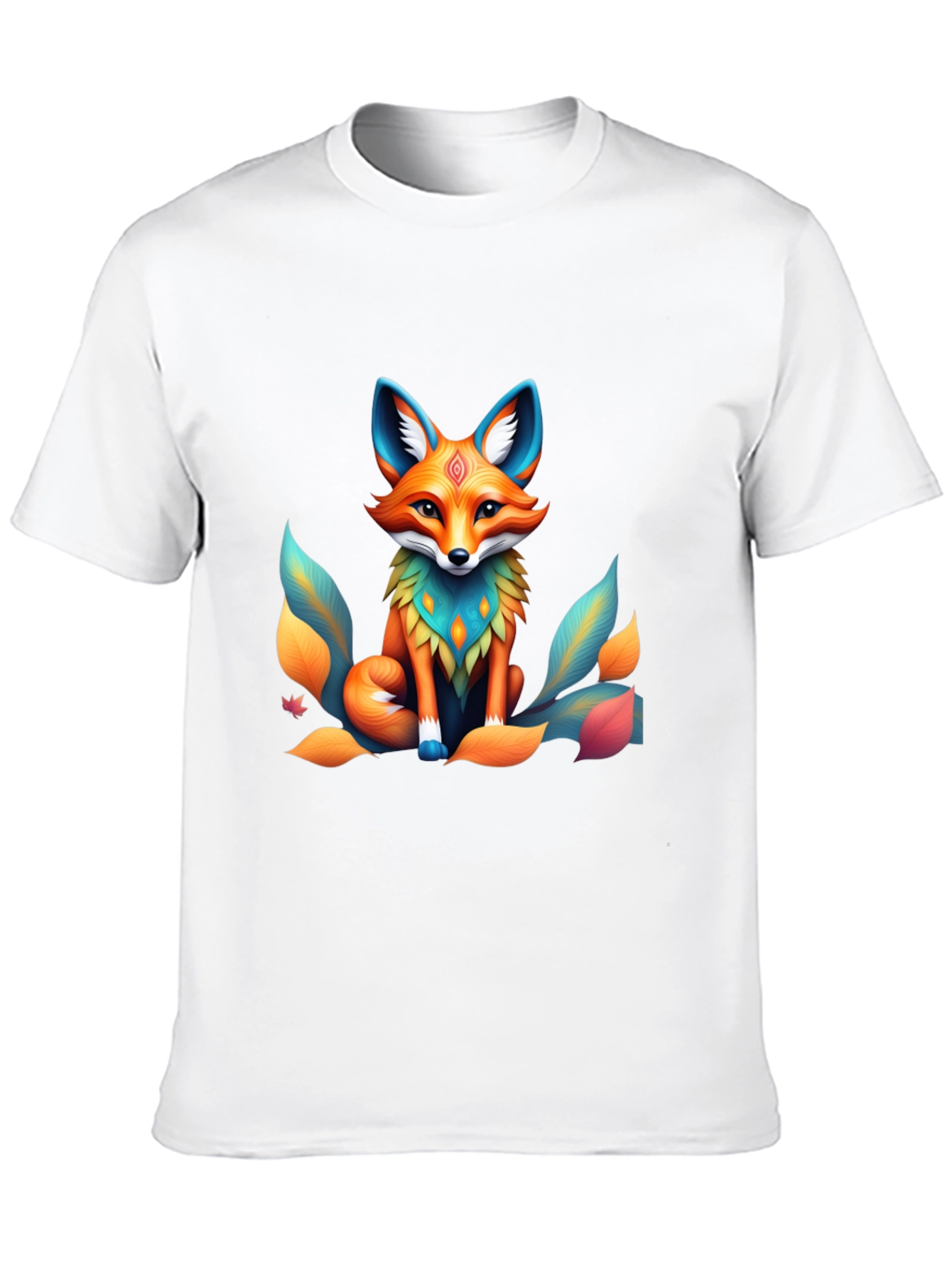 Fox Graphic Tee - Artistic Animal Design
