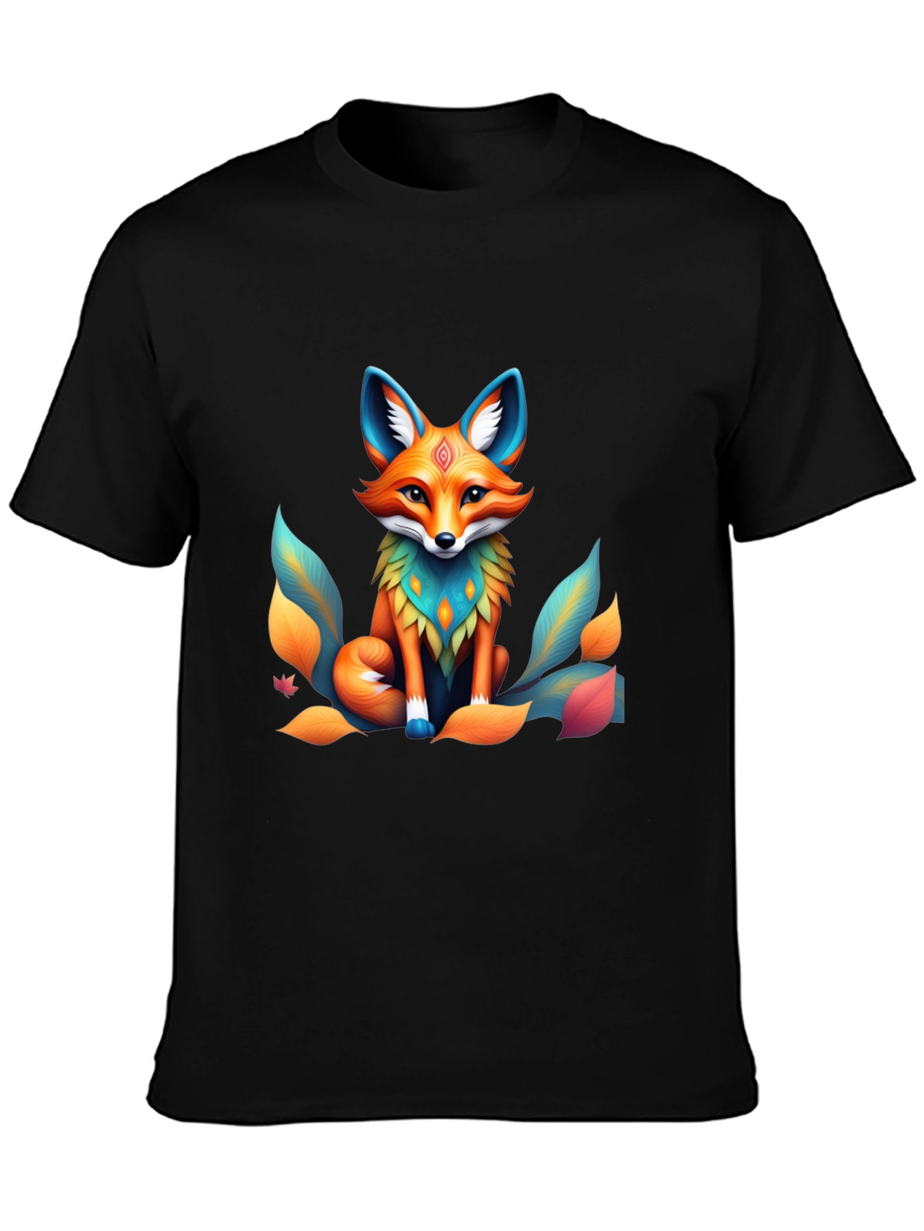 Fox Graphic Tee - Artistic Animal Design