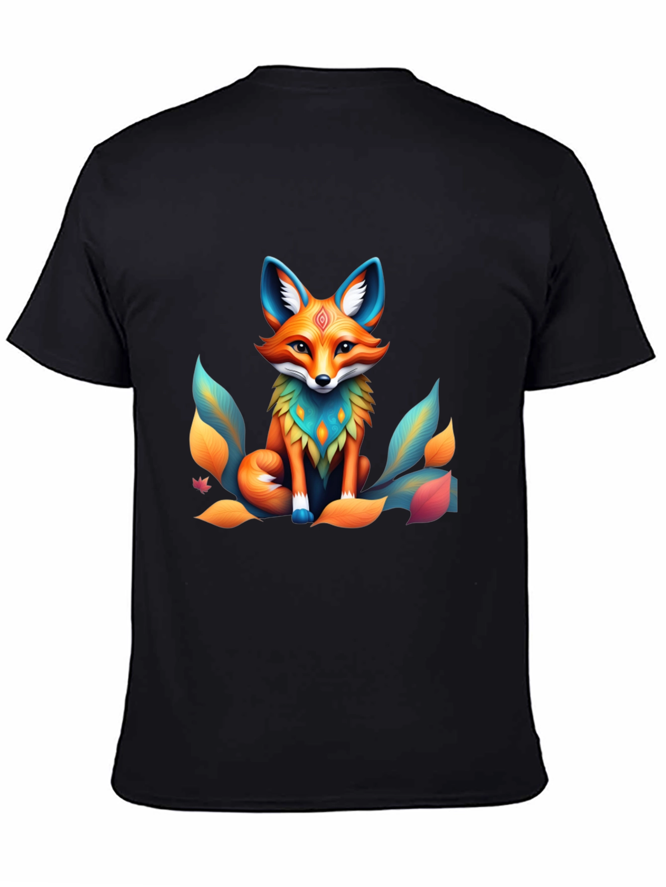 Fox Graphic Tee - Artistic Animal Design