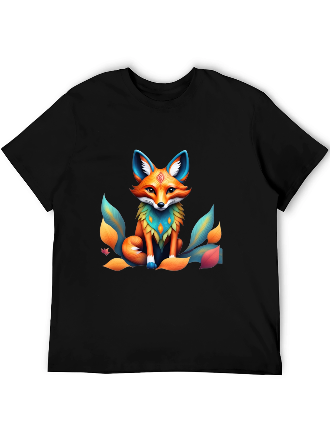 Fox Graphic Tee - Artistic Animal Design