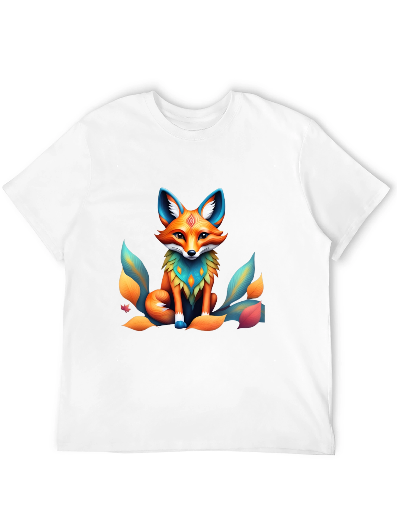 Fox Graphic Tee - Artistic Animal Design