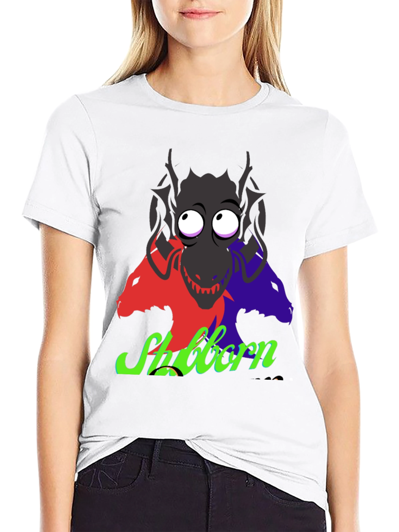 Stubborn Three-Headed Dragon Graphic Tee