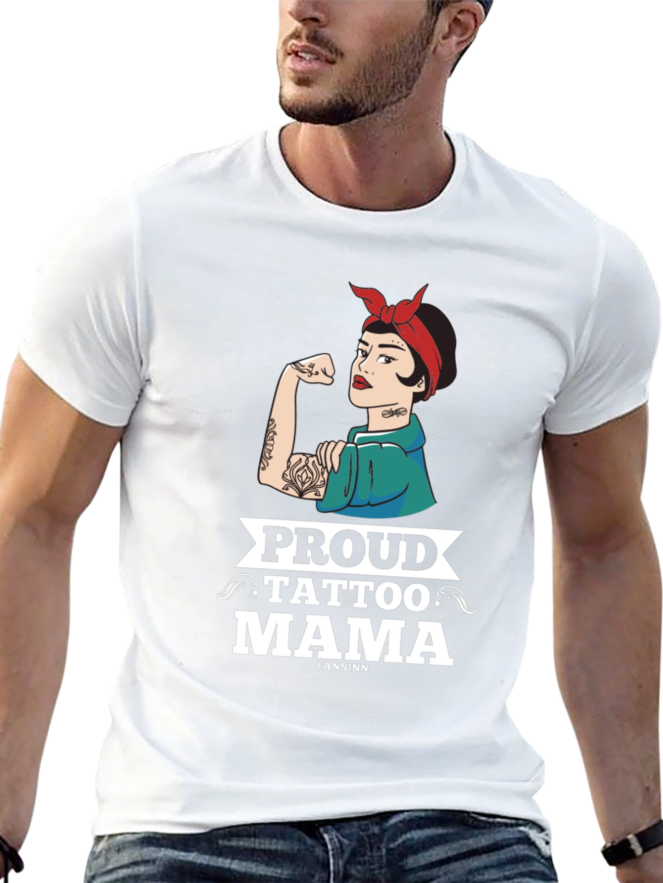 Proud Tattoo Mama T-Shirt - Black Graphic Tee