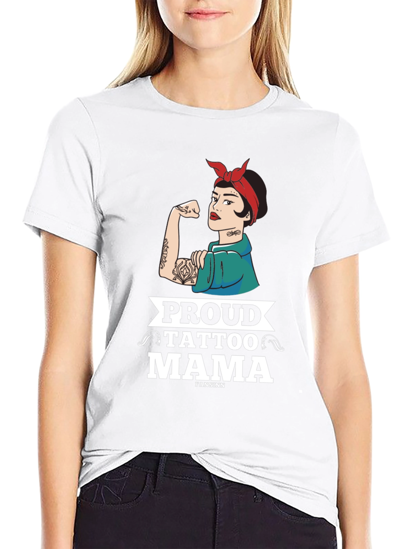 Proud Tattoo Mama T-Shirt - Black Graphic Tee