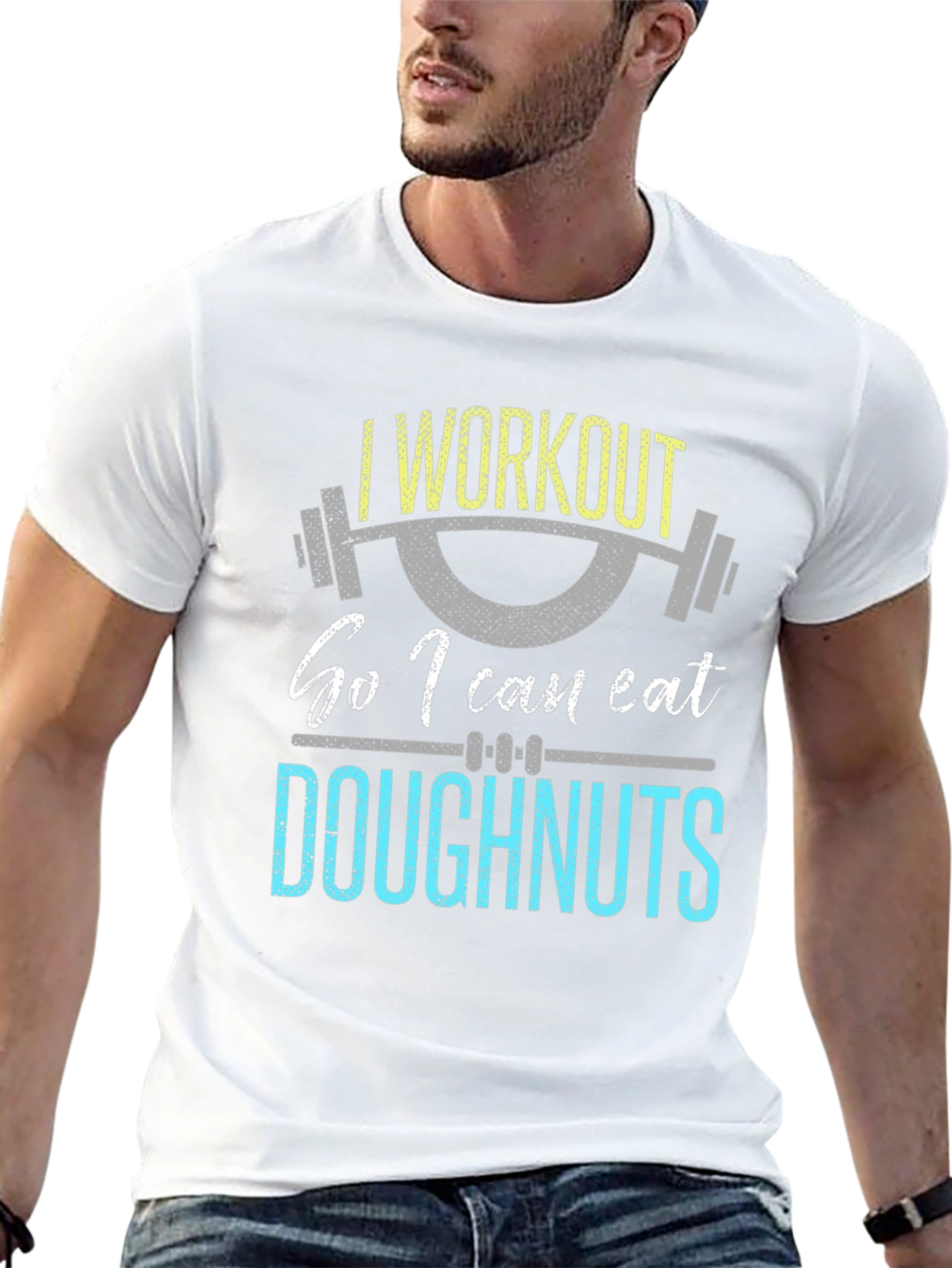 Workout Doughnuts Graphic T-Shirt | Funny Gym Tee