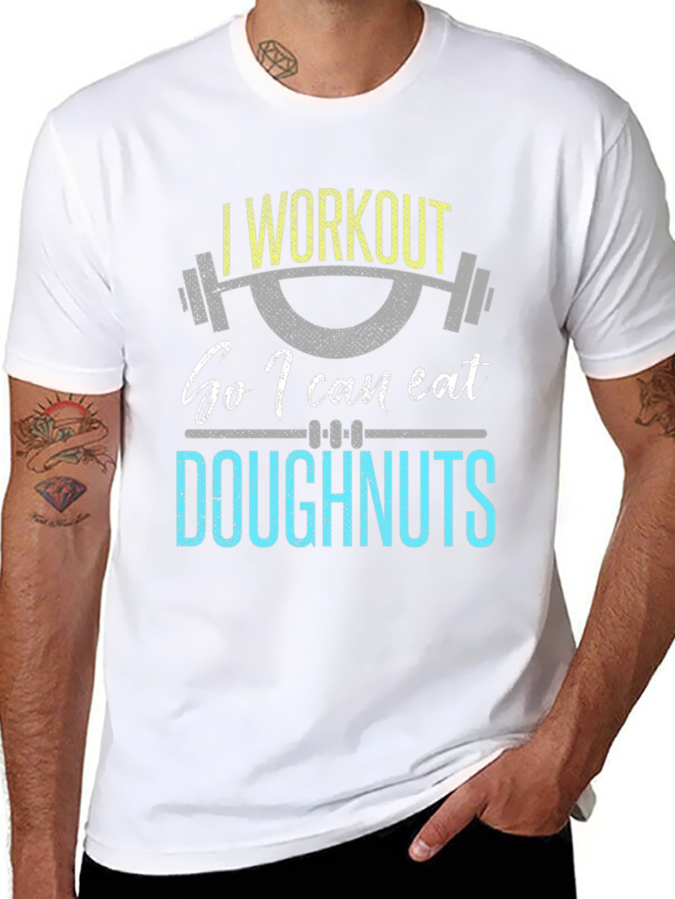 Workout Doughnuts Graphic T-Shirt | Funny Gym Tee