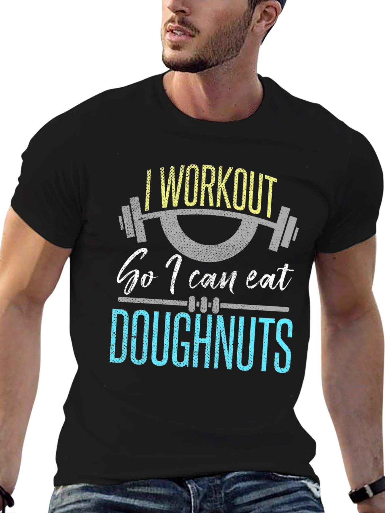 Workout Doughnuts Graphic T-Shirt | Funny Gym Tee