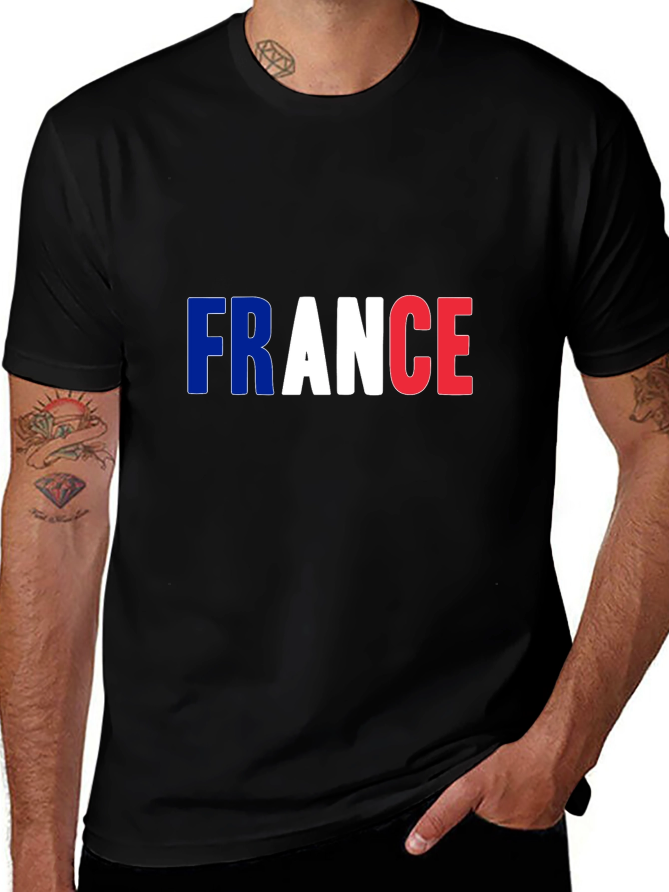 France Flag T-Shirt - Patriotic Design