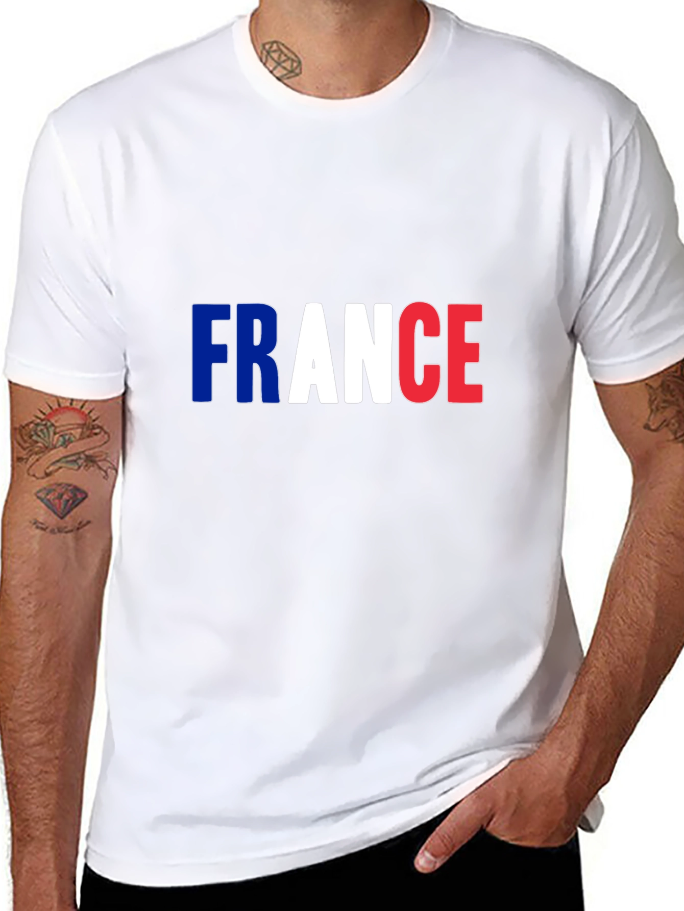 France Flag T-Shirt - Patriotic Design