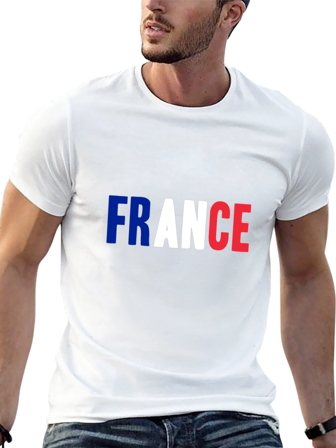 France Flag T-Shirt - Patriotic Design