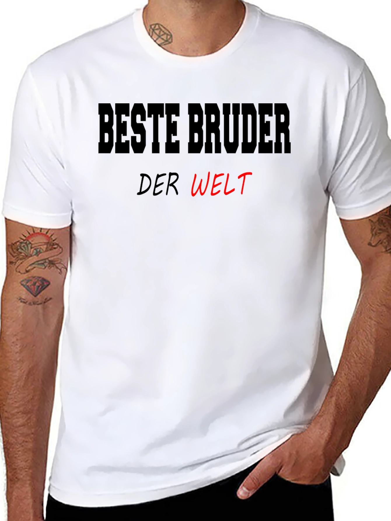 Beste Bruder Der Welt Mens Black T-Shirt