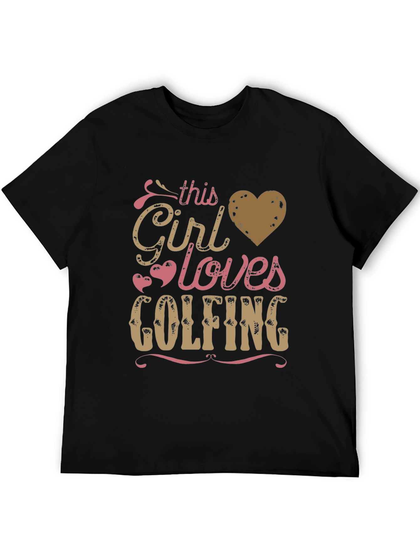 This Girl Loves Golfing Tee - Black
