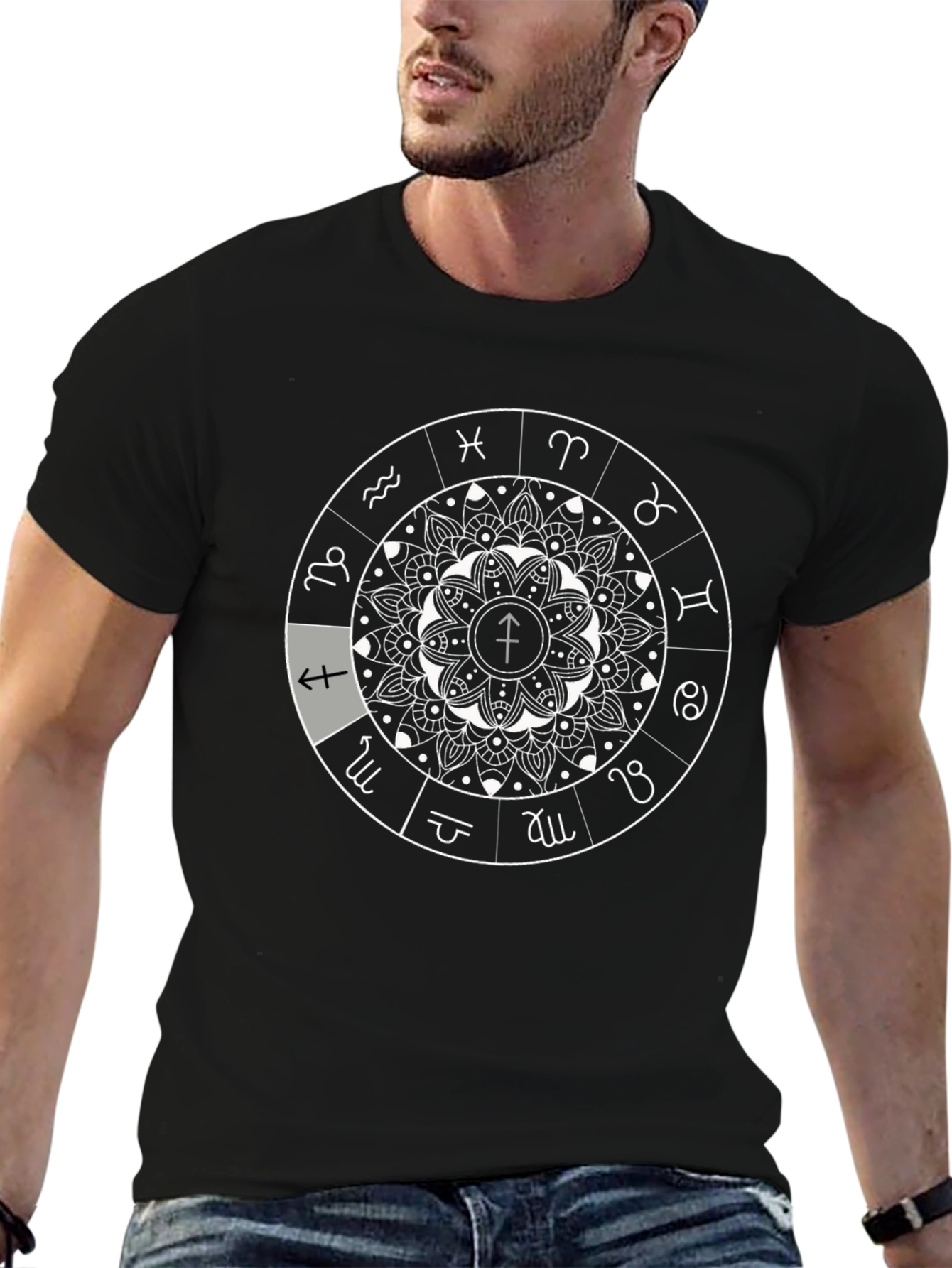 Zodiac Mandala Graphic Tee - Astrology T-Shirt