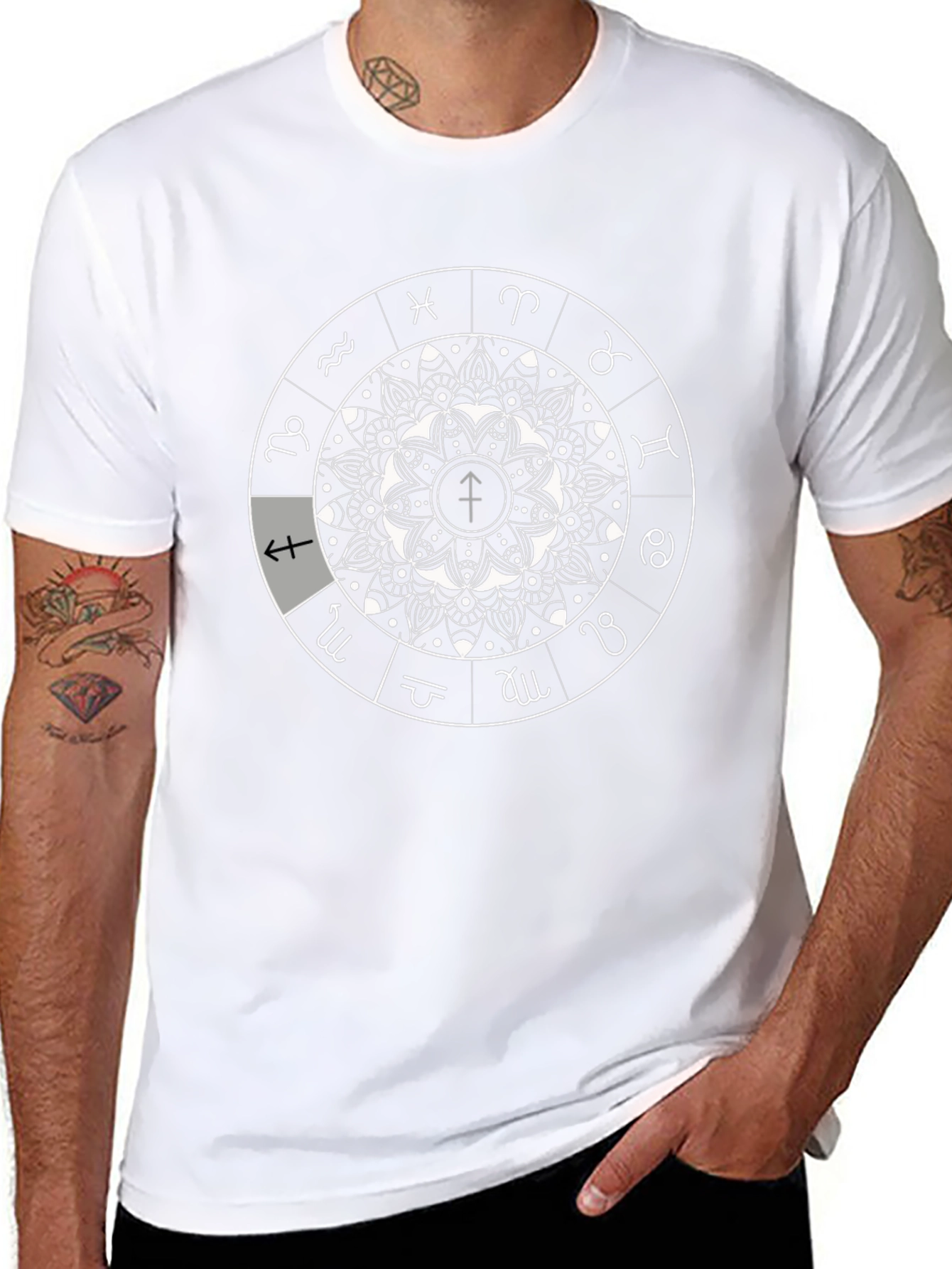 Zodiac Mandala Graphic Tee - Astrology T-Shirt
