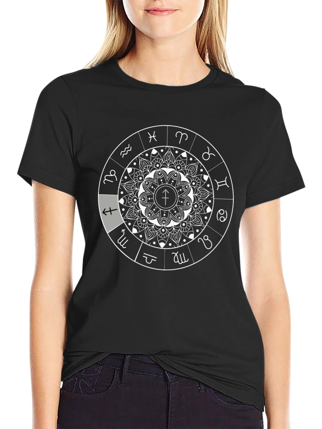 Zodiac Mandala Graphic Tee - Astrology T-Shirt