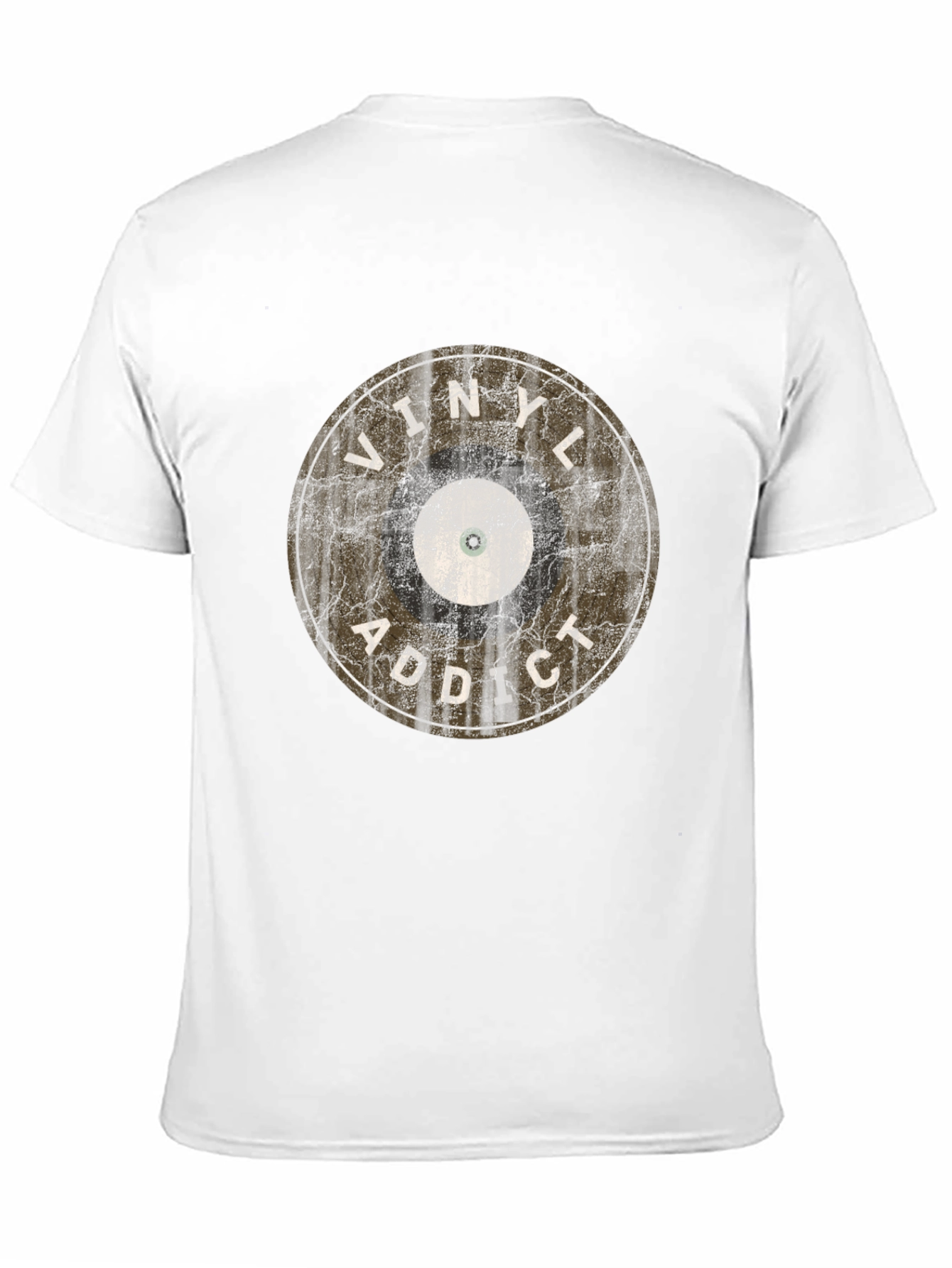 Vinyl Addict Graphic T-Shirt - Retro Music Lover Tee